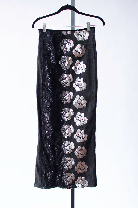 Sequin Denim Skirt | Voyage Invest in the Original!