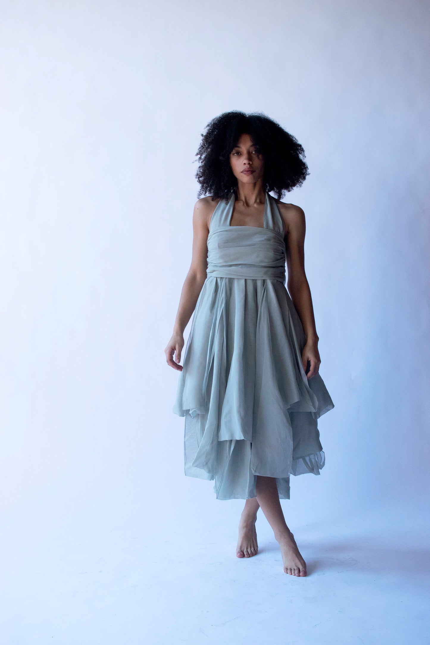 Gray Organza Dress | Callaghan by Romeo Gigli SS 1992