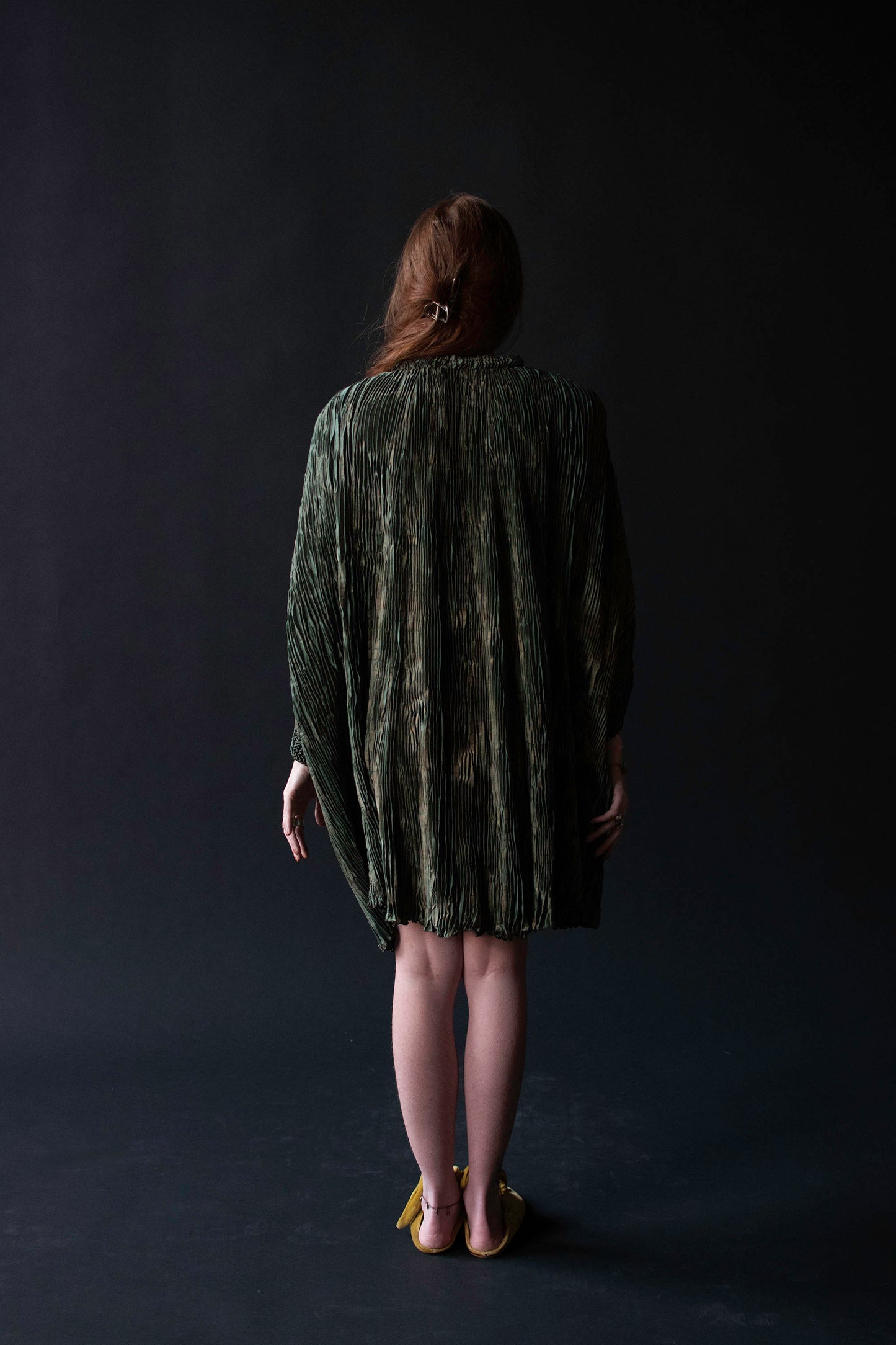 Pleated Green Jacket | Justine Limpus Parish