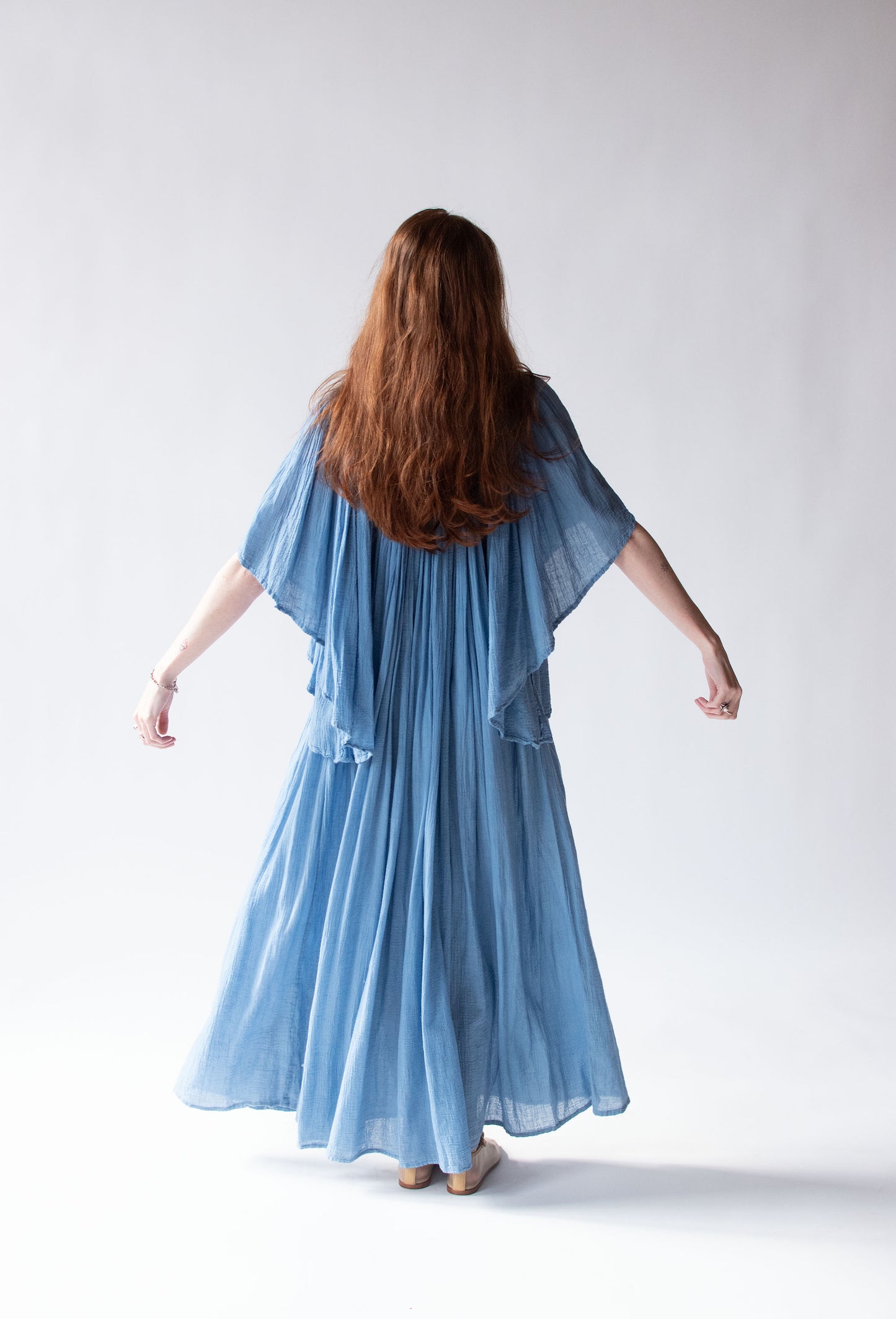 1970s Blue Gauze Dress | Amerikan Climax