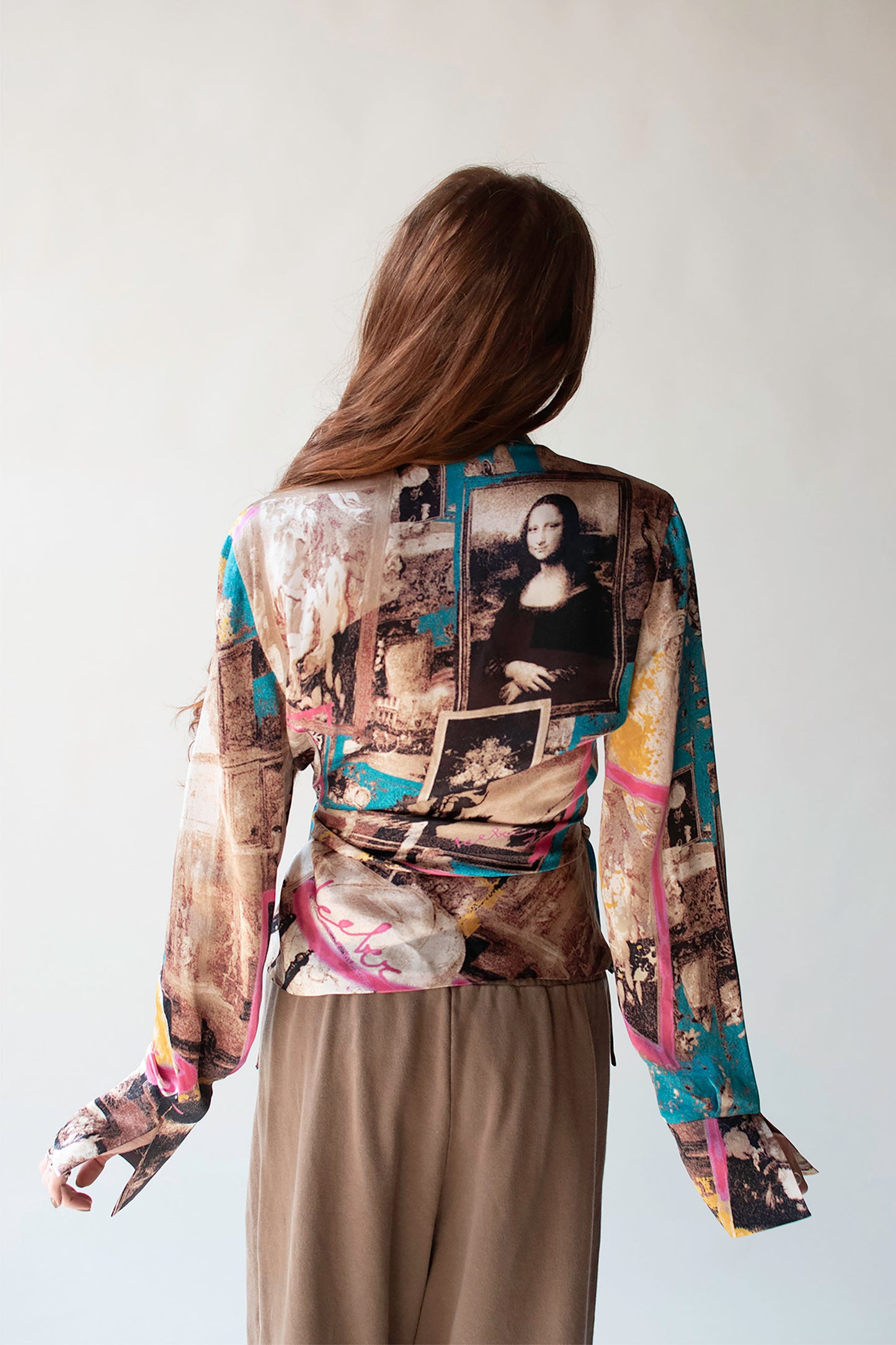 Mona Lisa Print Silk Blouse | Iceberg