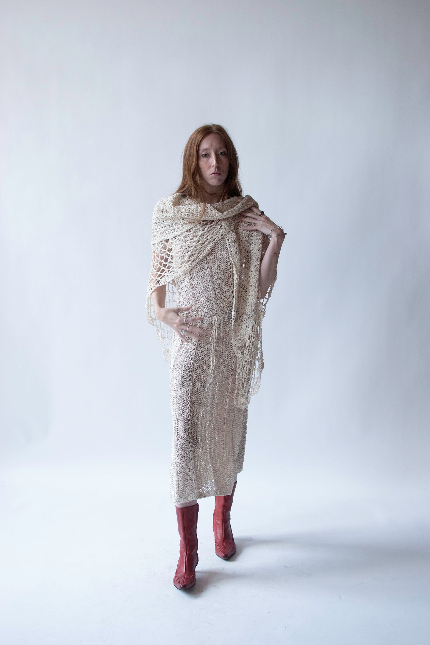 Irish Linen Dress w/ Shawl | Pallas