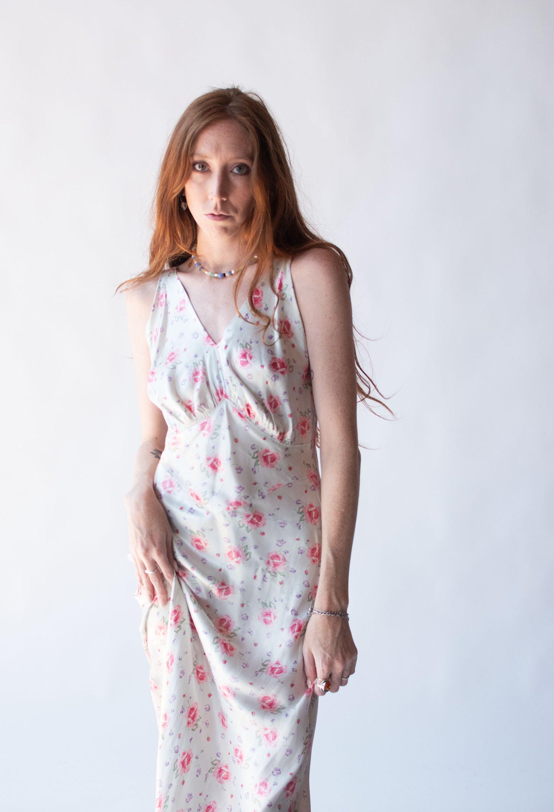 1930s Rose Print Bias Cut Dress Female Hysteria Vintage 1930s Rose Print Bias Cut Dress Female Hysteria Vintage
