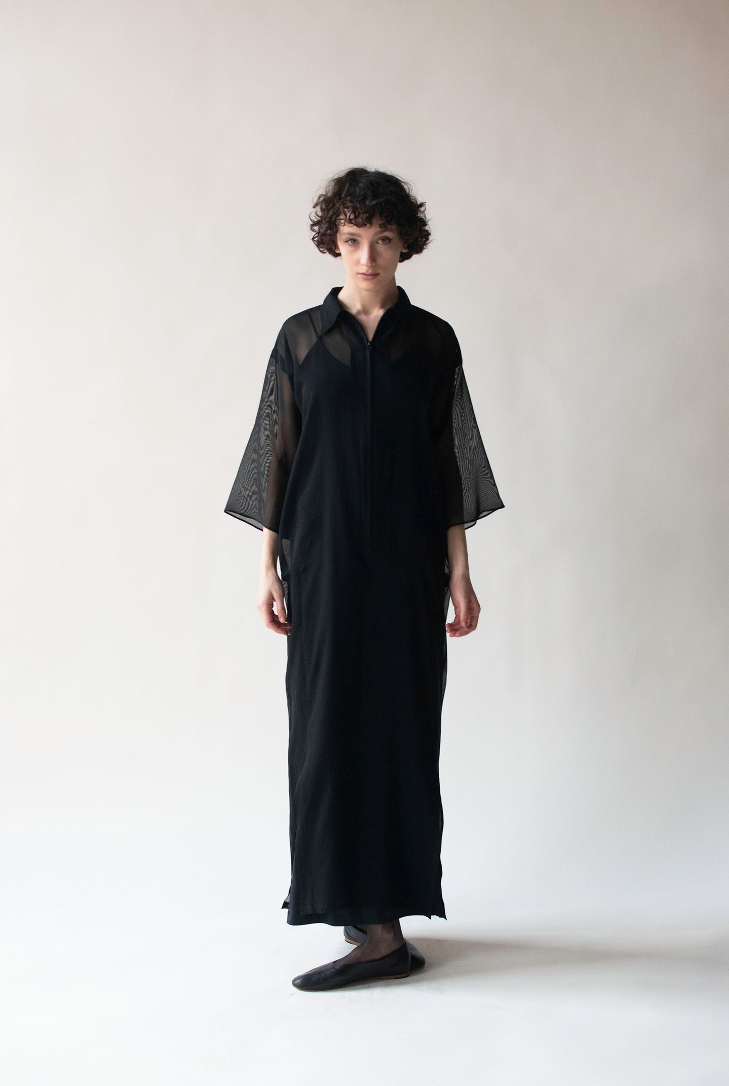 1990s Black Silk Dress | Yohji Yamamoto