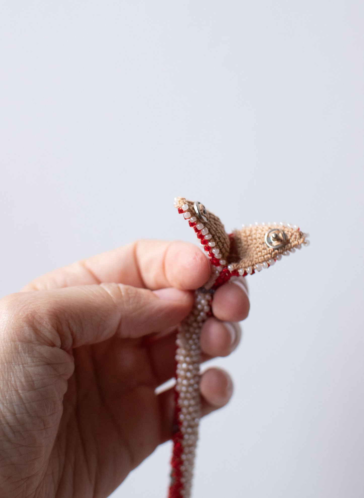 Bead Crochet Snake | Ruby