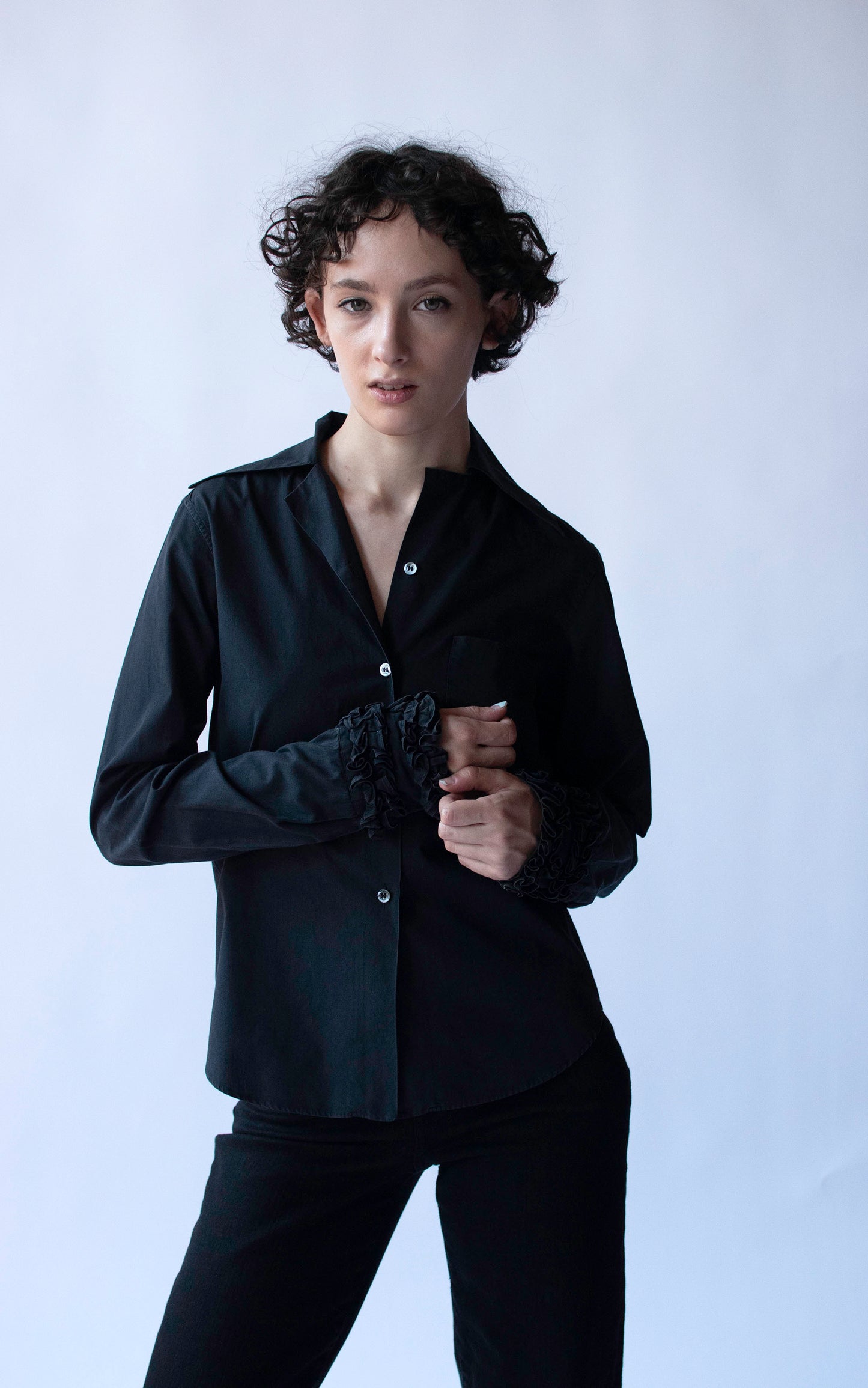 Ruffled Cuff Shirt | Romeo Gigli