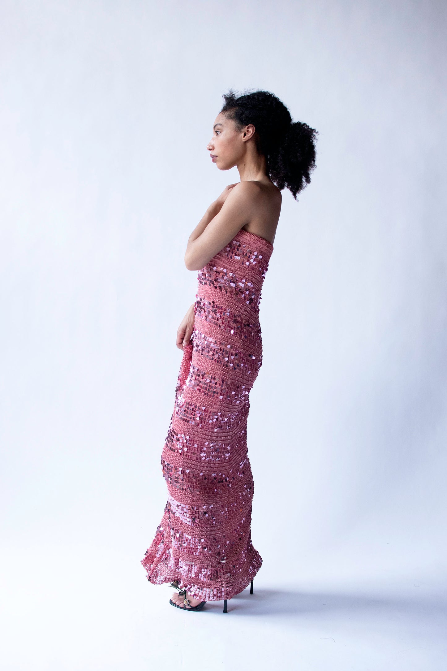 Sequin Crochet Dress Set