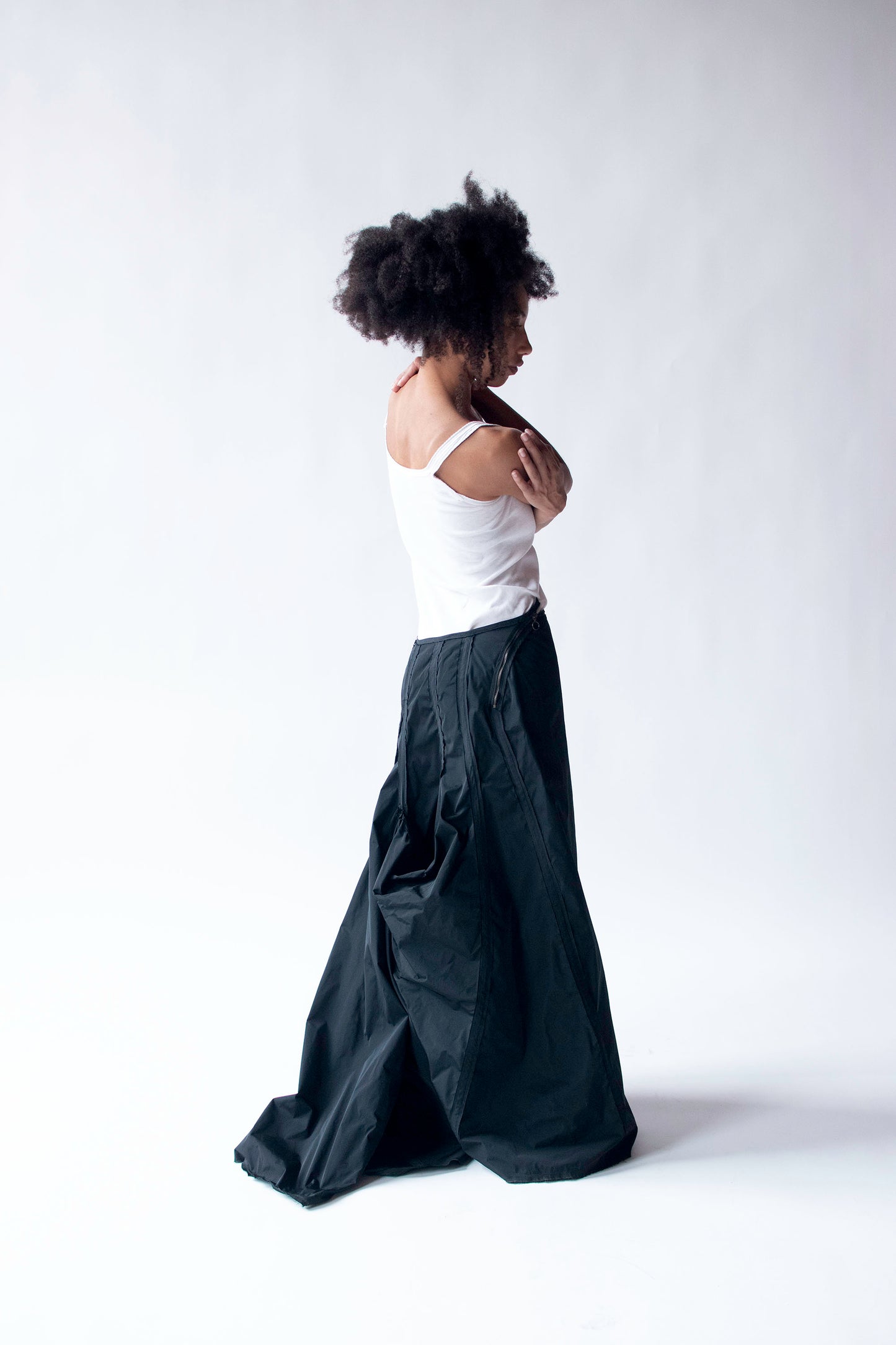 Black Taffeta Skirt