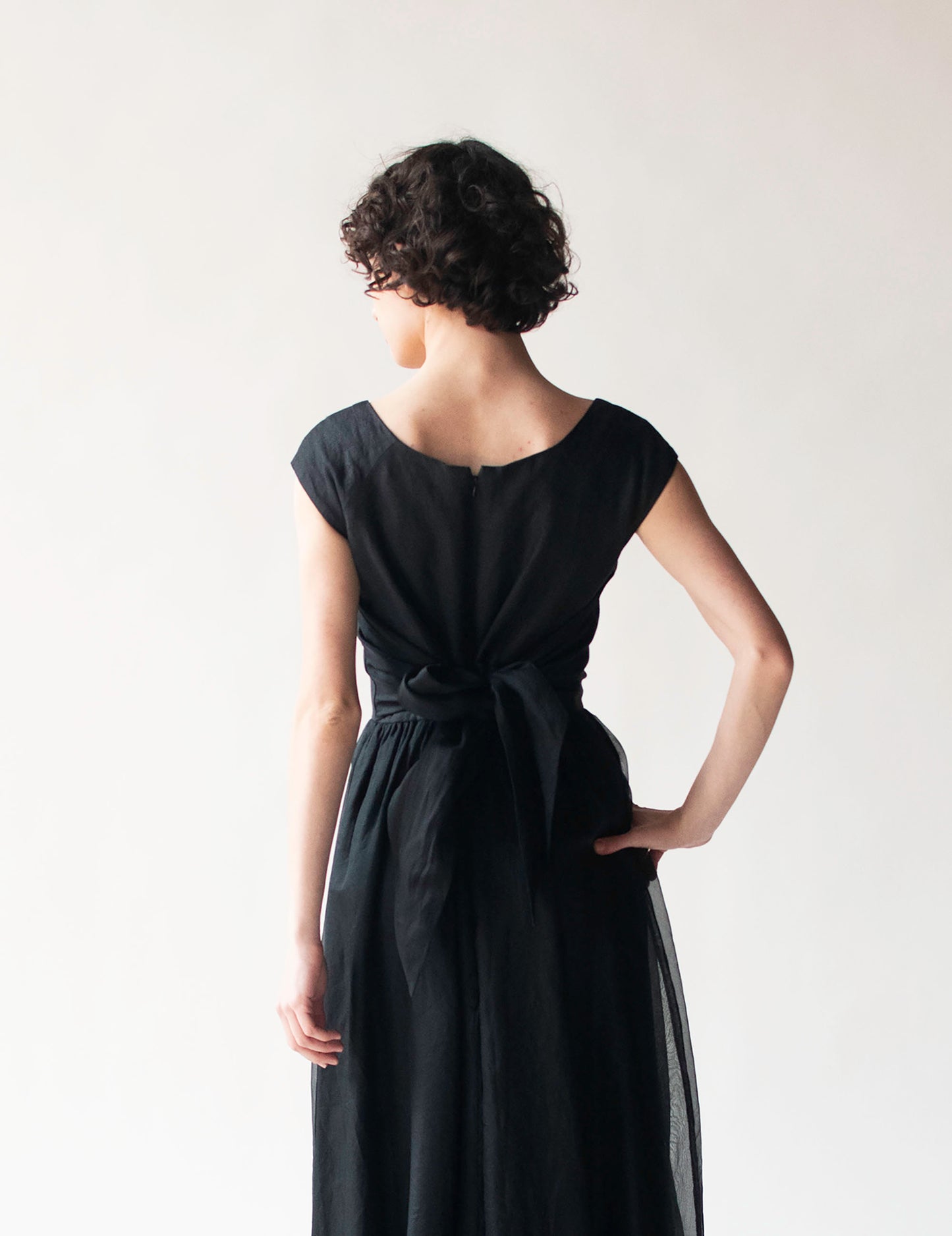 1990s Linen & Organza Dress | Elizabeth Wayman