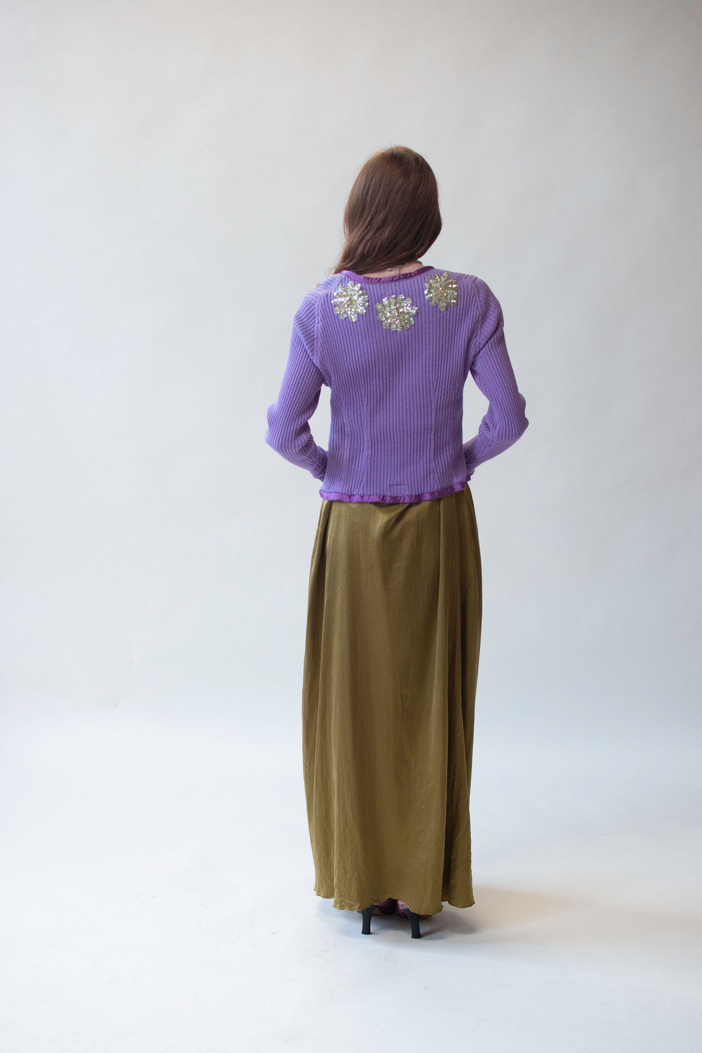 Lavender Cardigan w/ Sequins | Voyage Invest in the Original