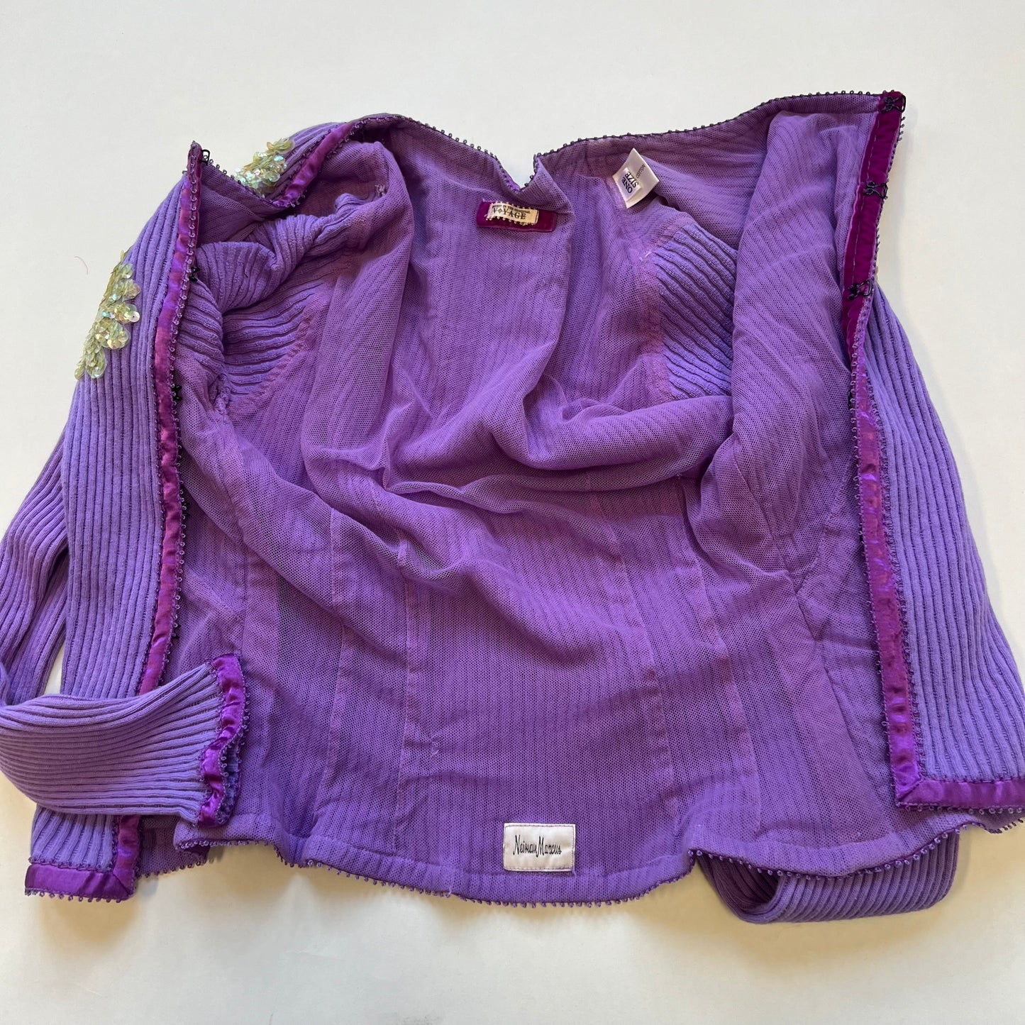 Lavender Cardigan w/ Sequins | Voyage Invest in the Original