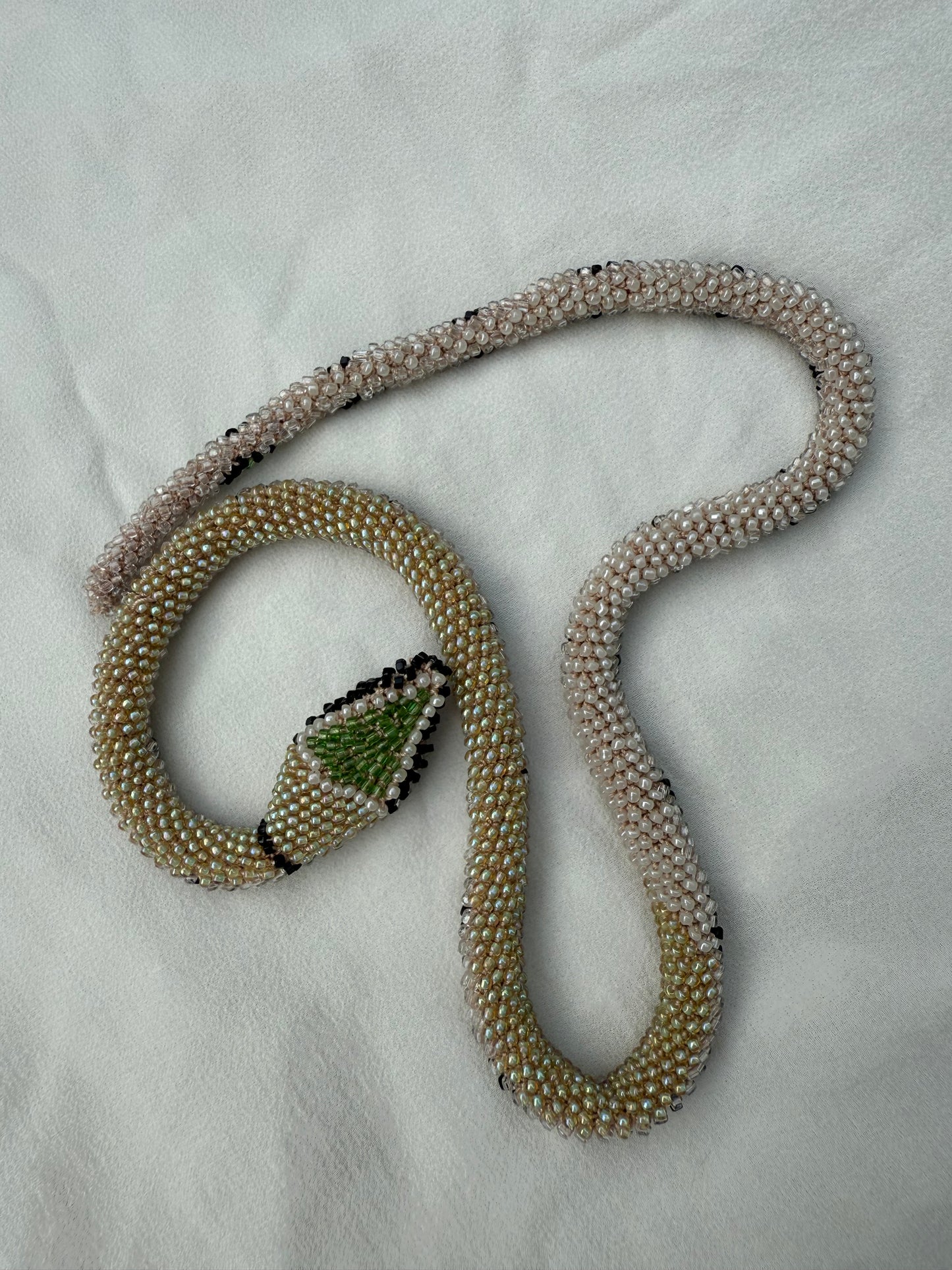 Bead Crochet Snake | Diamond Crystal Clear
