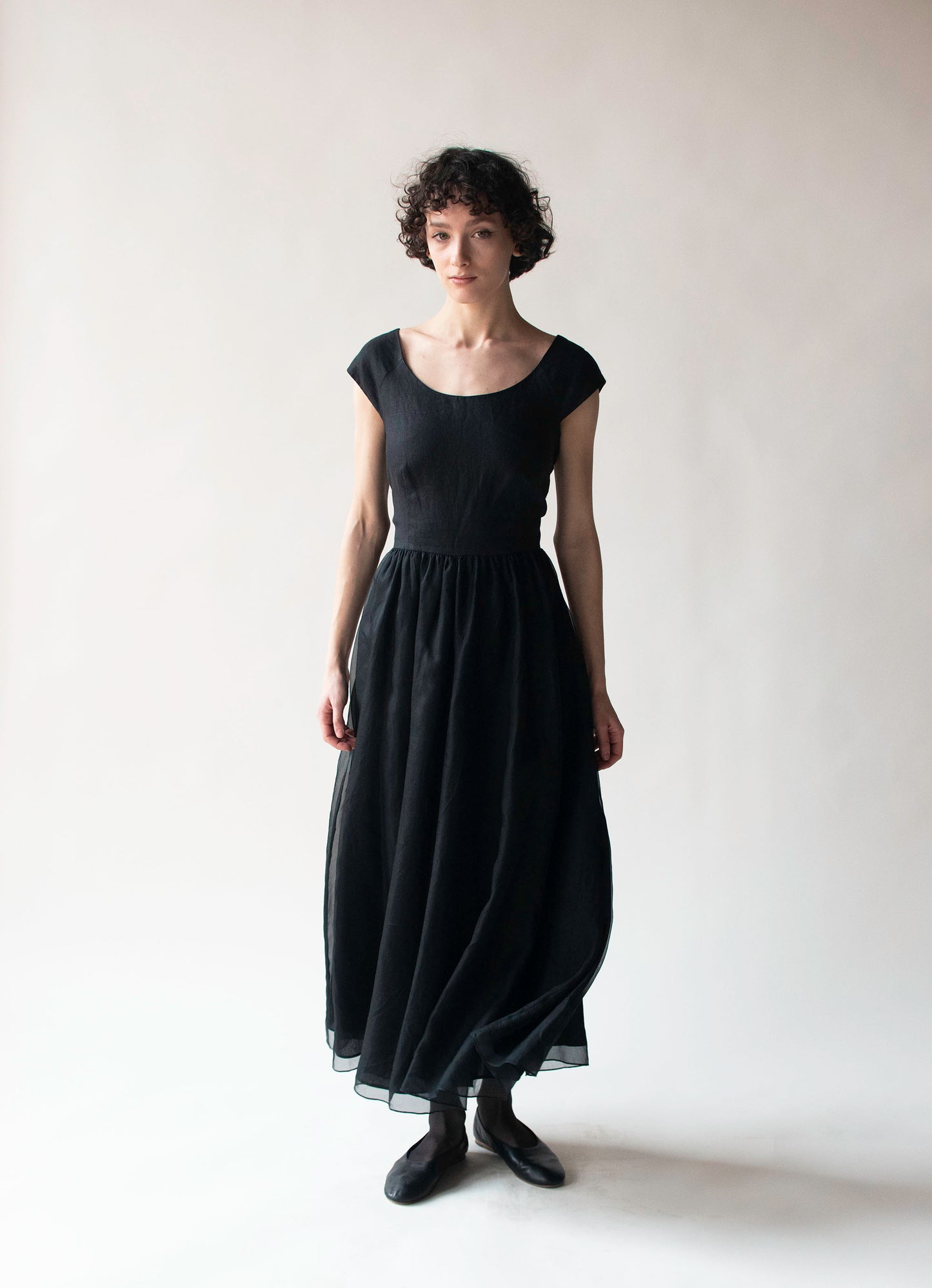 1990s Linen & Organza Dress | Elizabeth Wayman