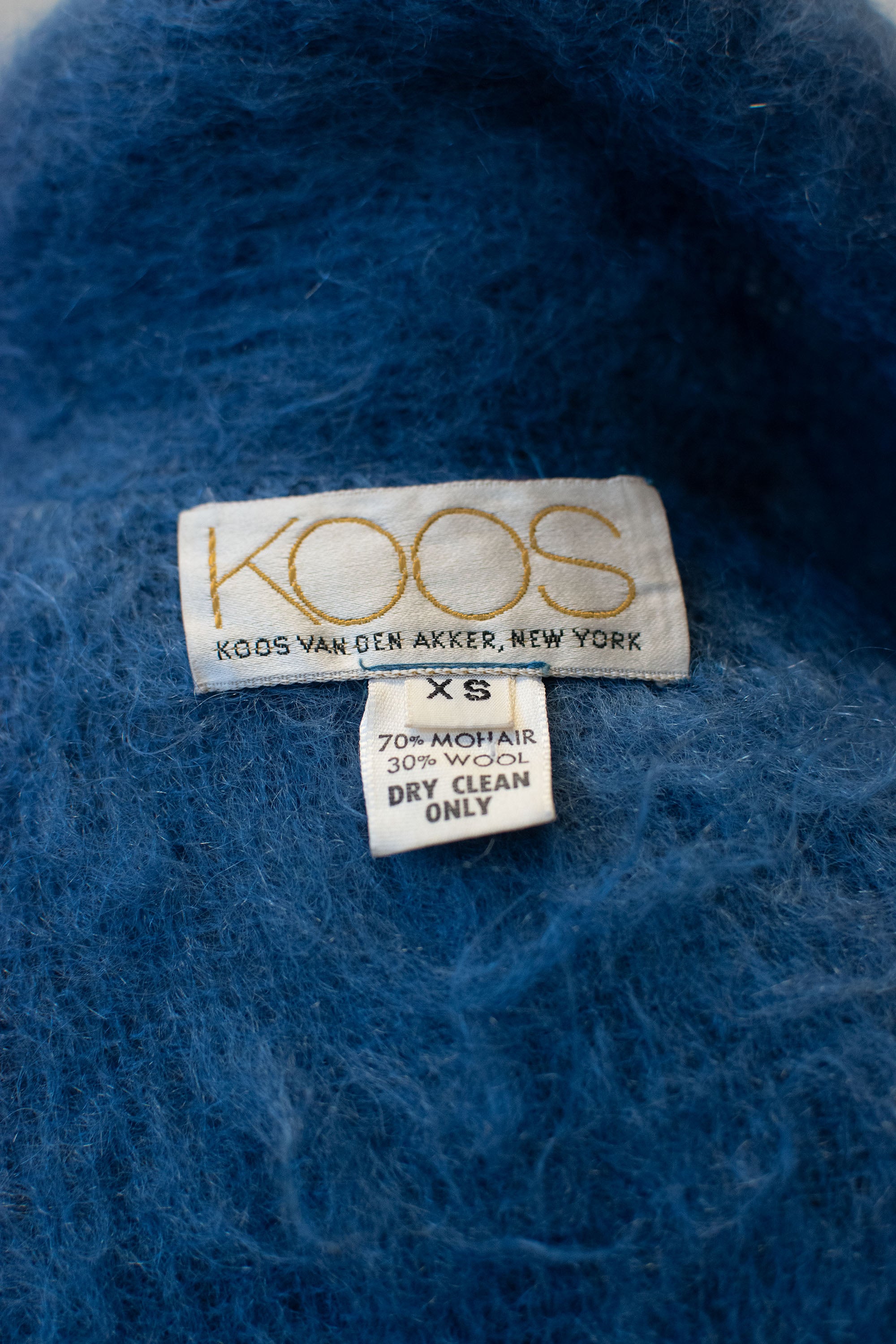 Blue Mohair Coat | Koos Van Den Akker – Female Hysteria Vintage