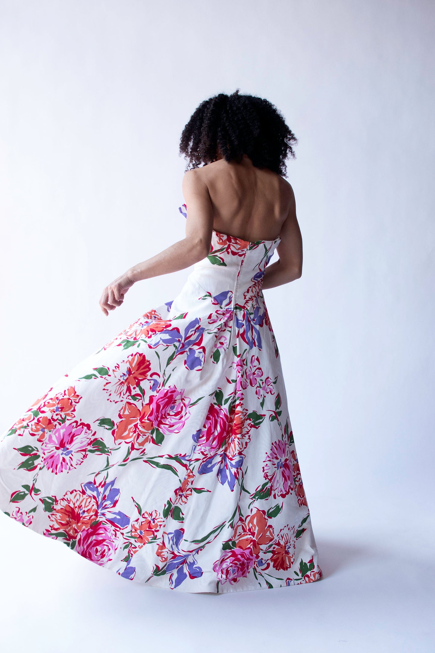 1980s Floral Print Gown | Scaasi boutique