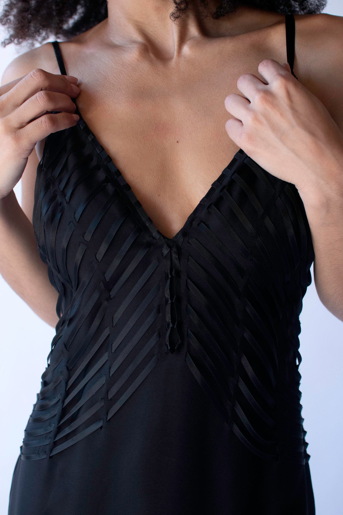 Black Silk Dress w/ Ribbons | Gucci