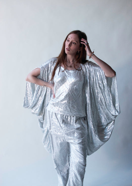 1980s Silver Metallic set