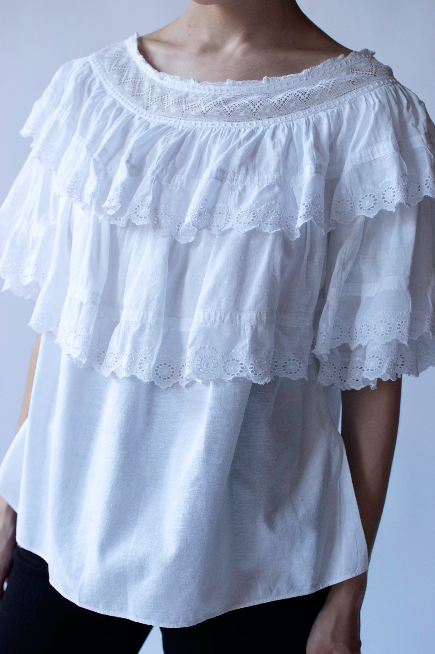 Ruffled White Shirt