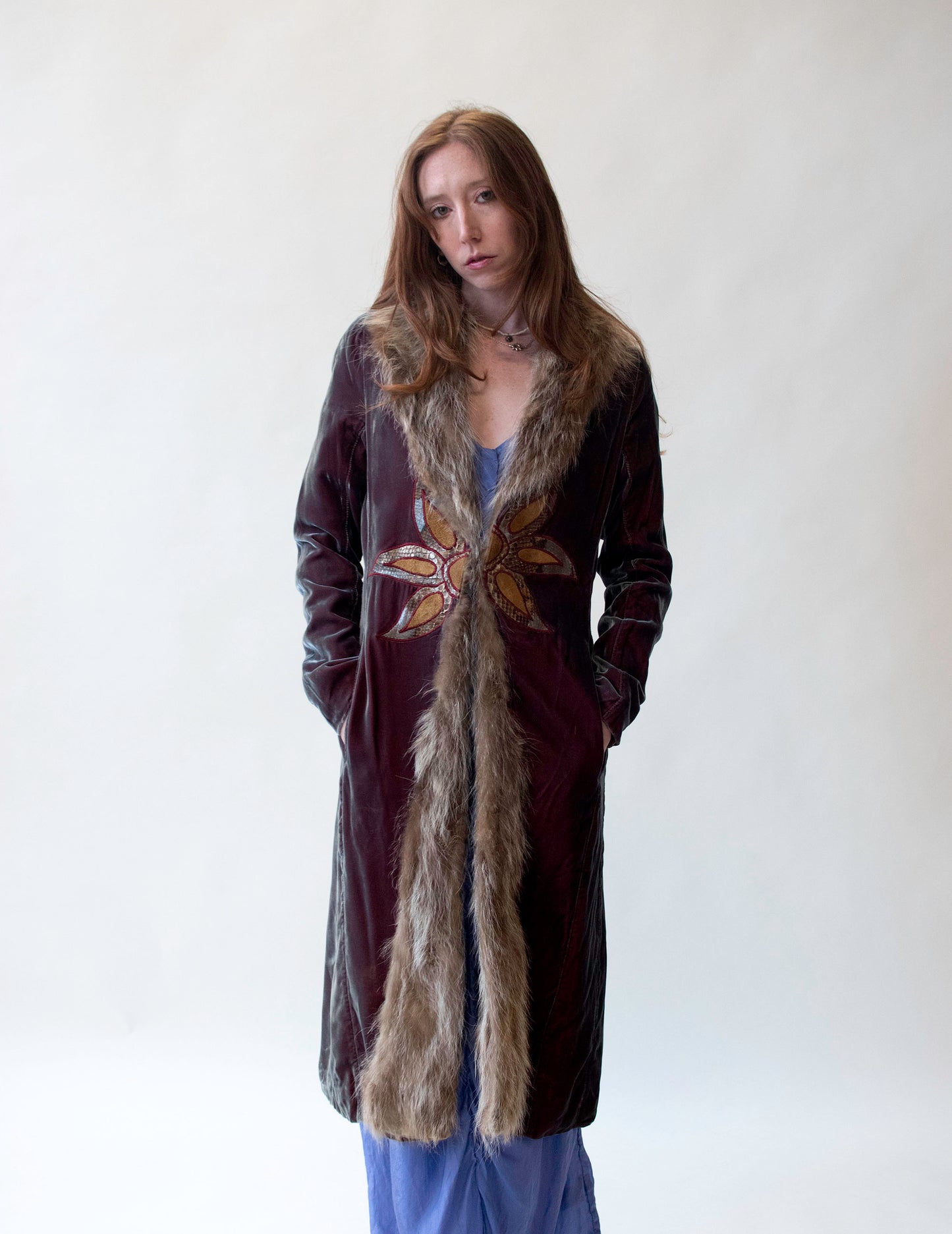 Velvet Coat w/ Fur Trim | Voyage Invest in the Original