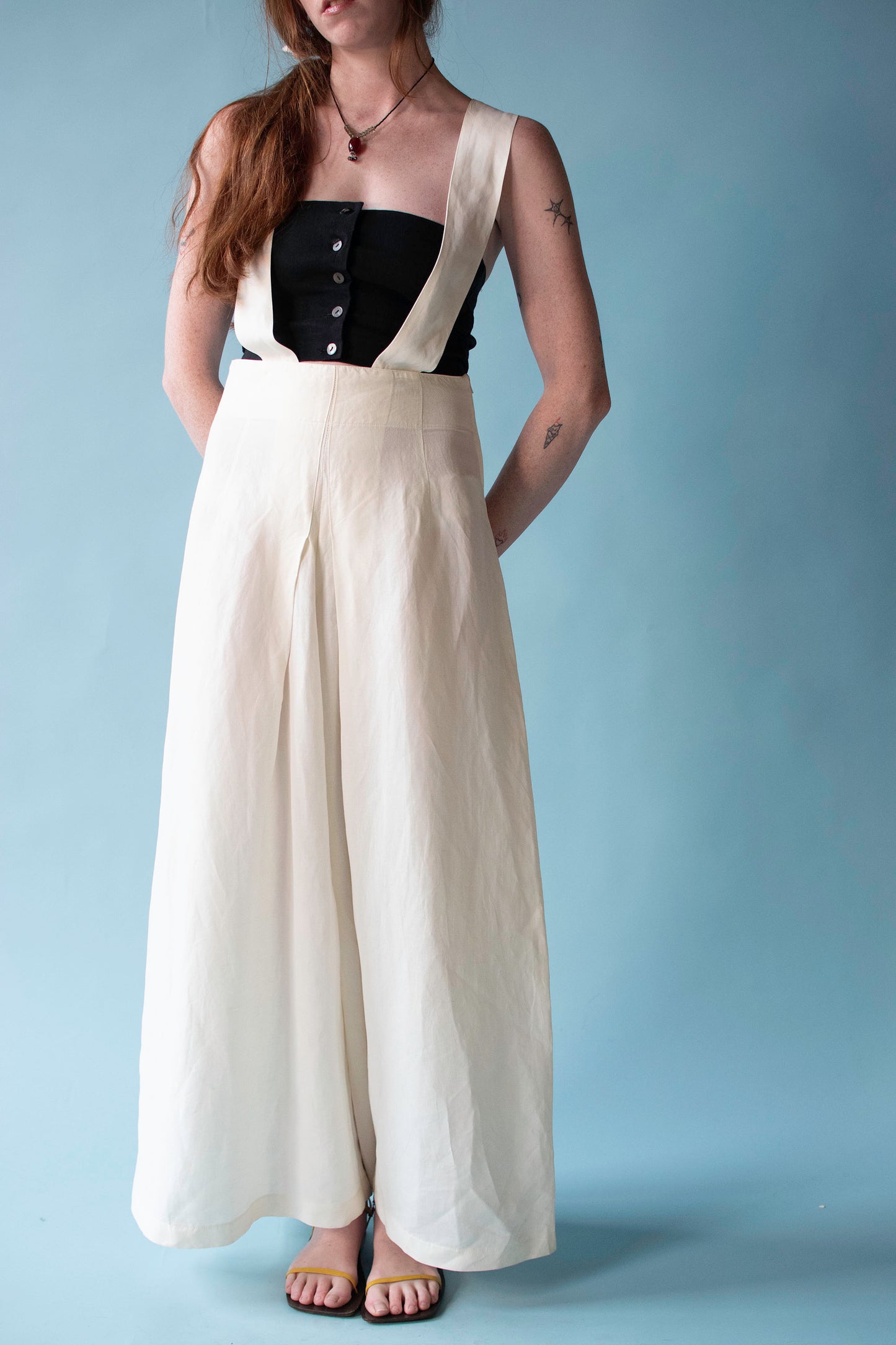 Cream Palazzo Pants | Byblos
