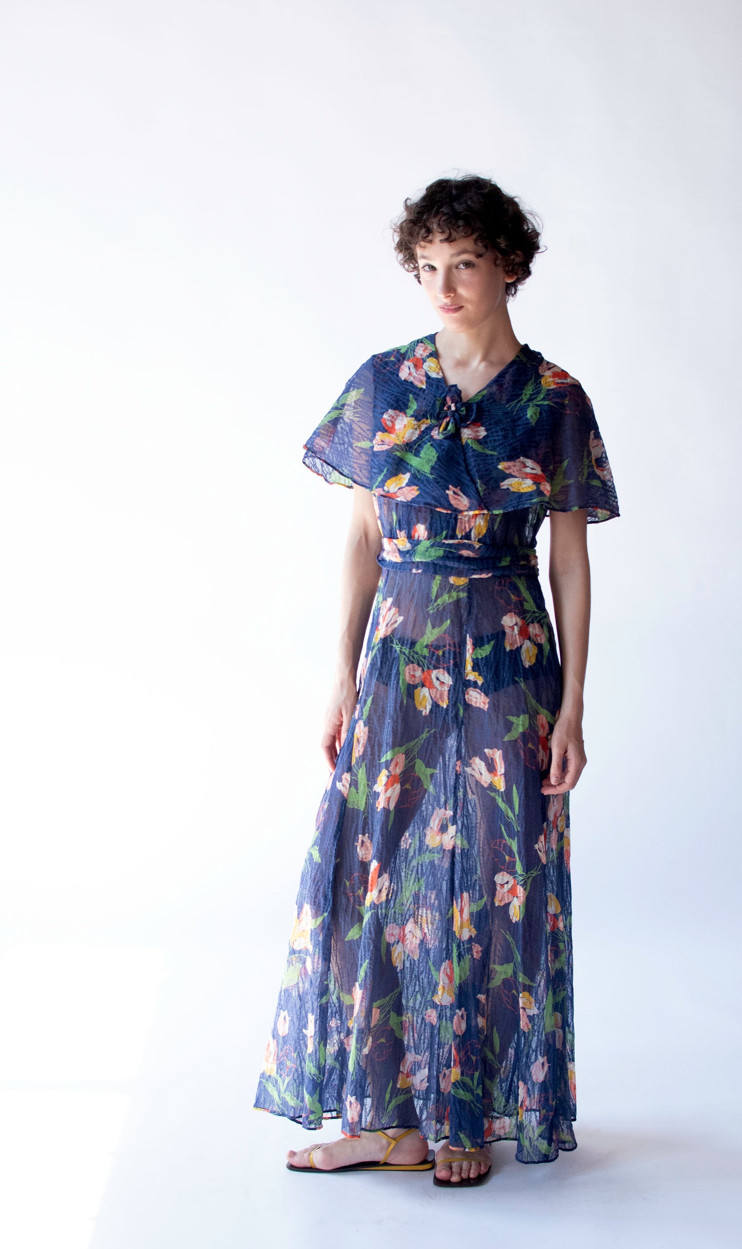 1930s Floral Print Dress