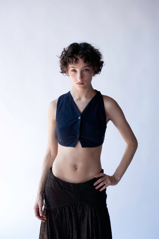 Navy Vest | Romeo Gigli