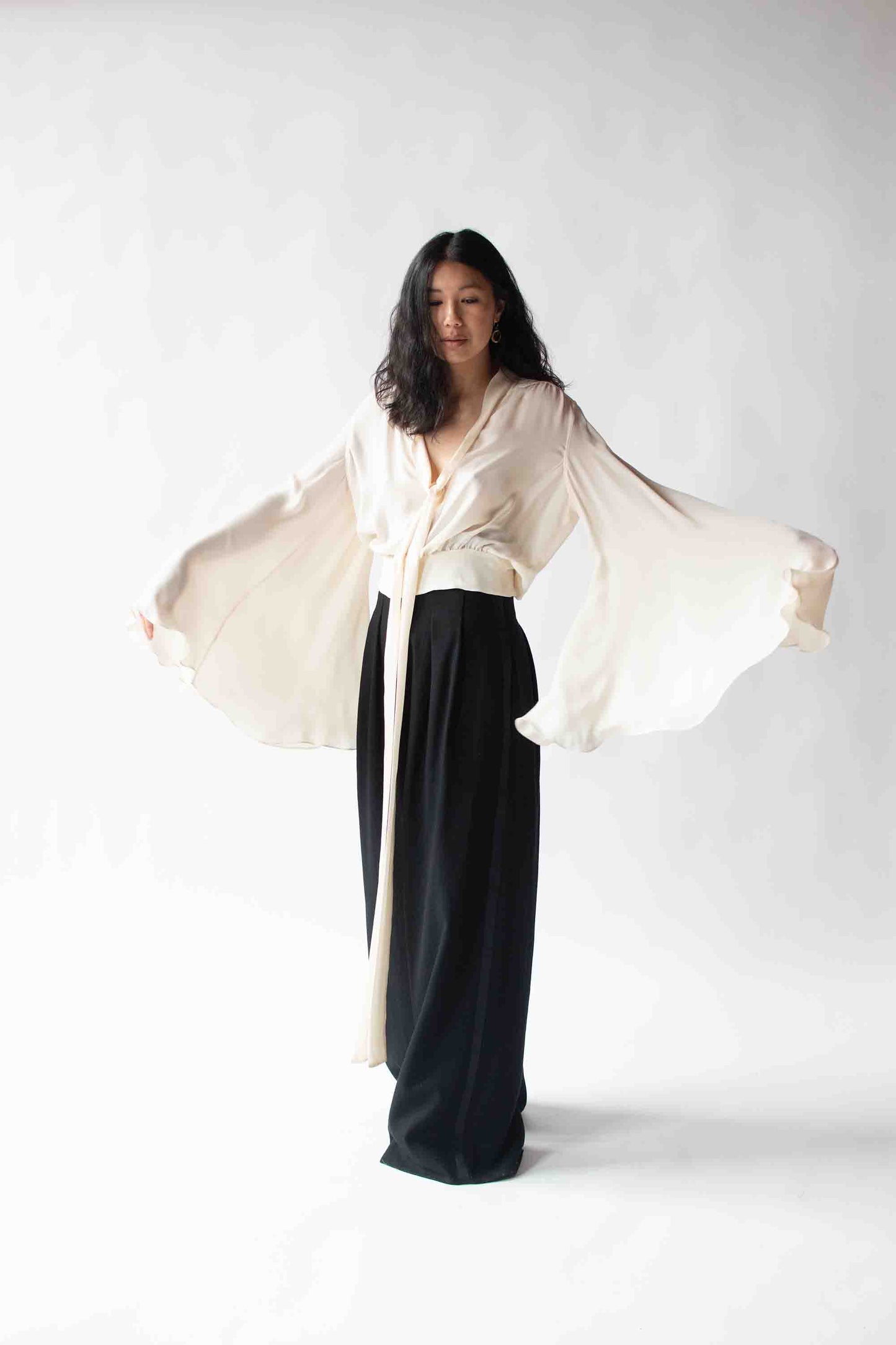 Wide Sleeve Silk Blouse | Jean Paul Gaultier