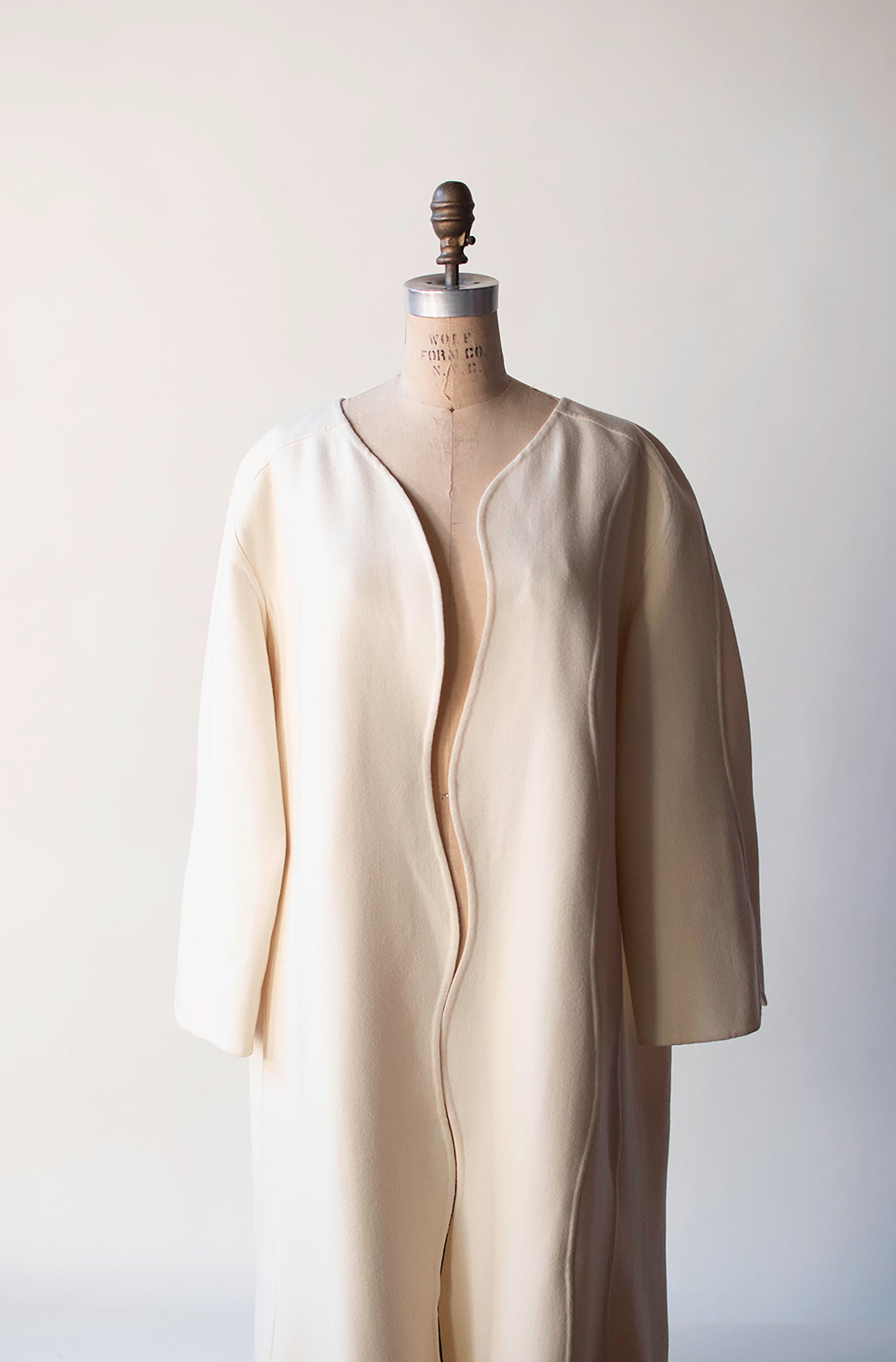 Cream Wool Coat | Laura Biagiotti