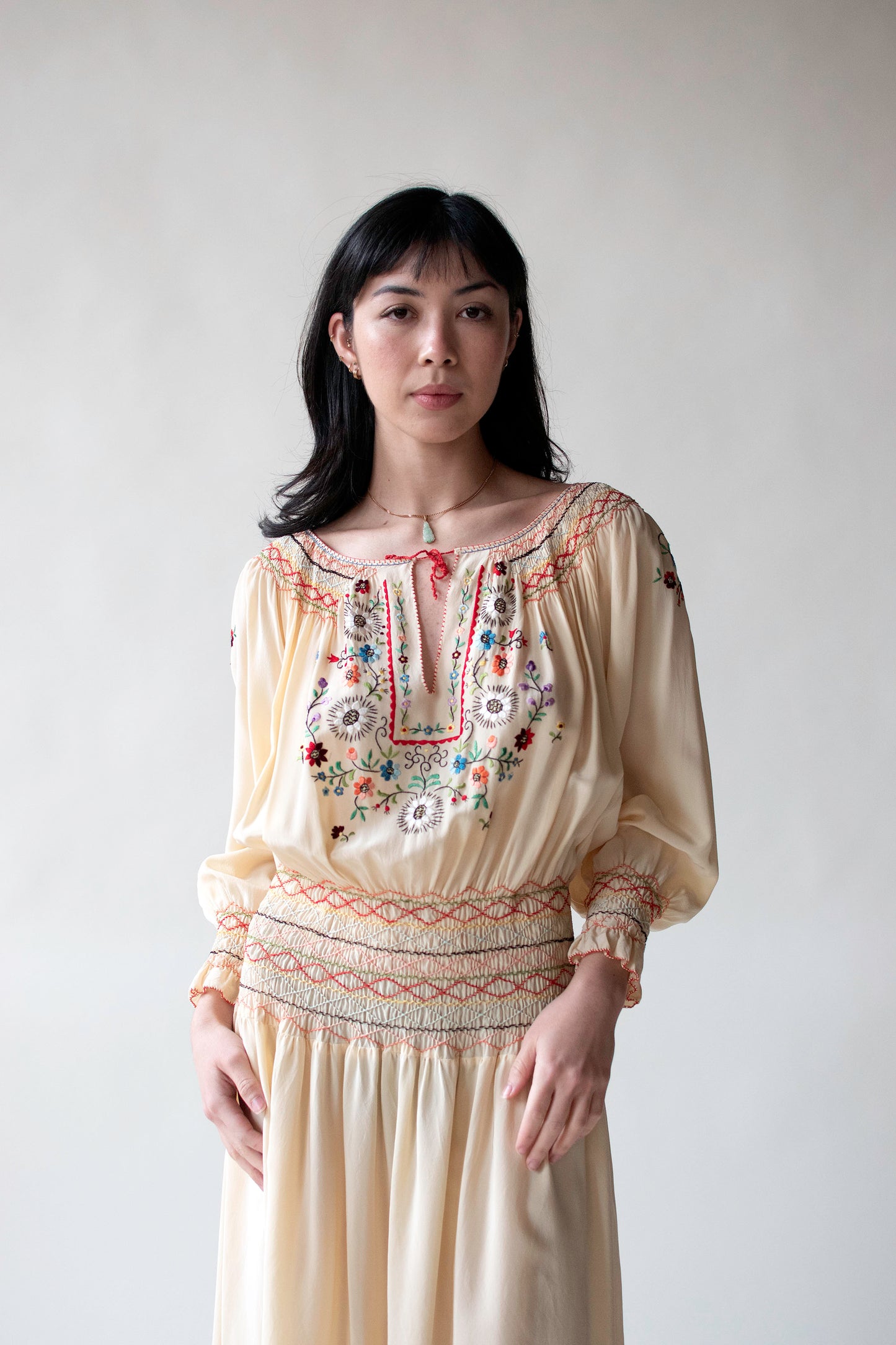 Embroidered Silk Dress | Norma Kamali