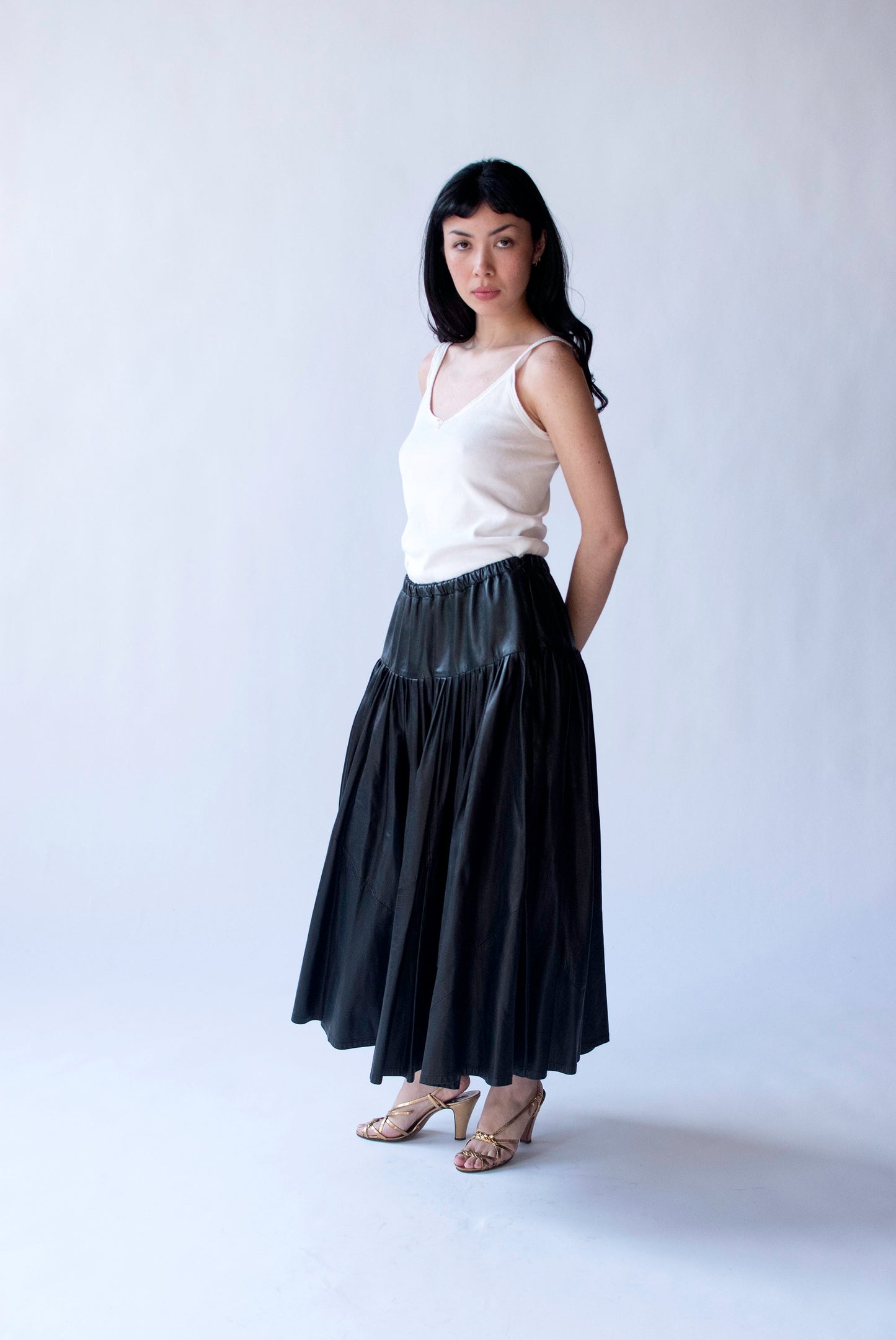Black Leather Skirt | Norma Kamali
