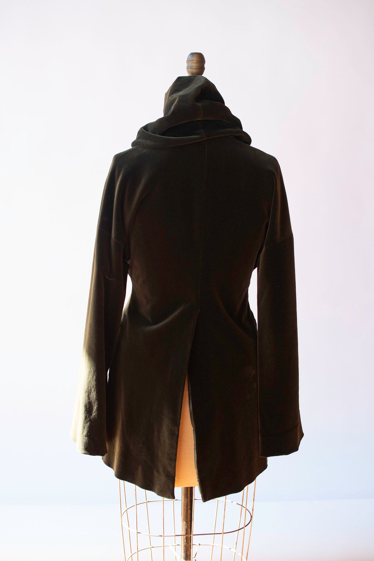Olive Velvet jacket. Romeo Gigli FW 1989