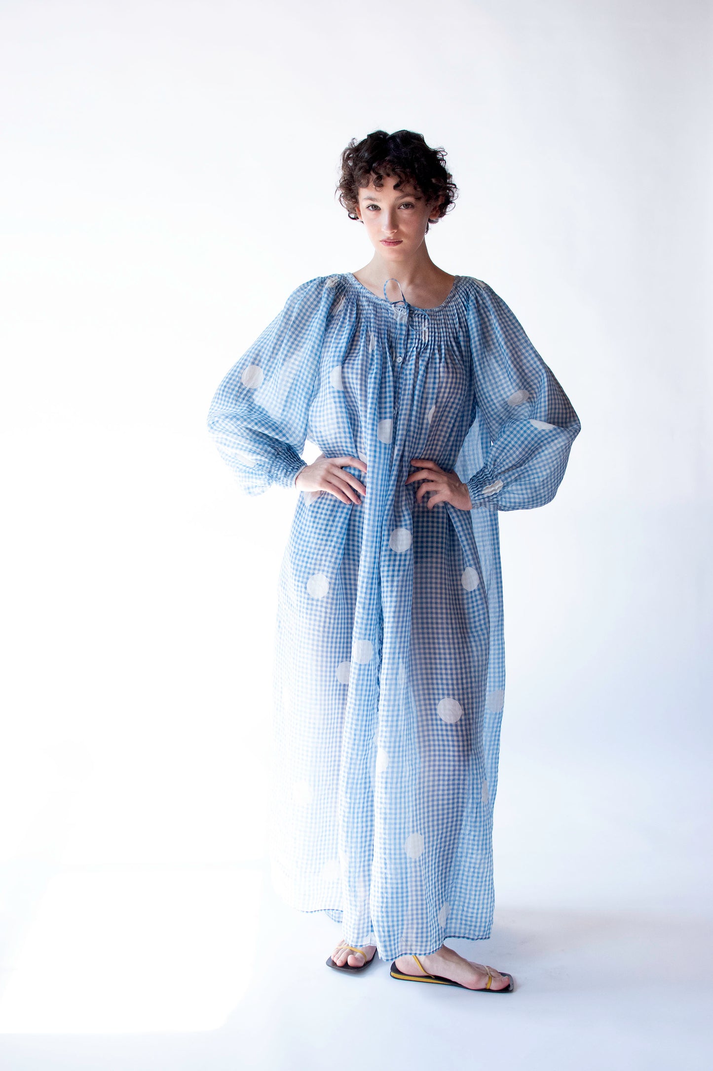 Organza Gingham Polka Dot Dress | Geoffrey Beene