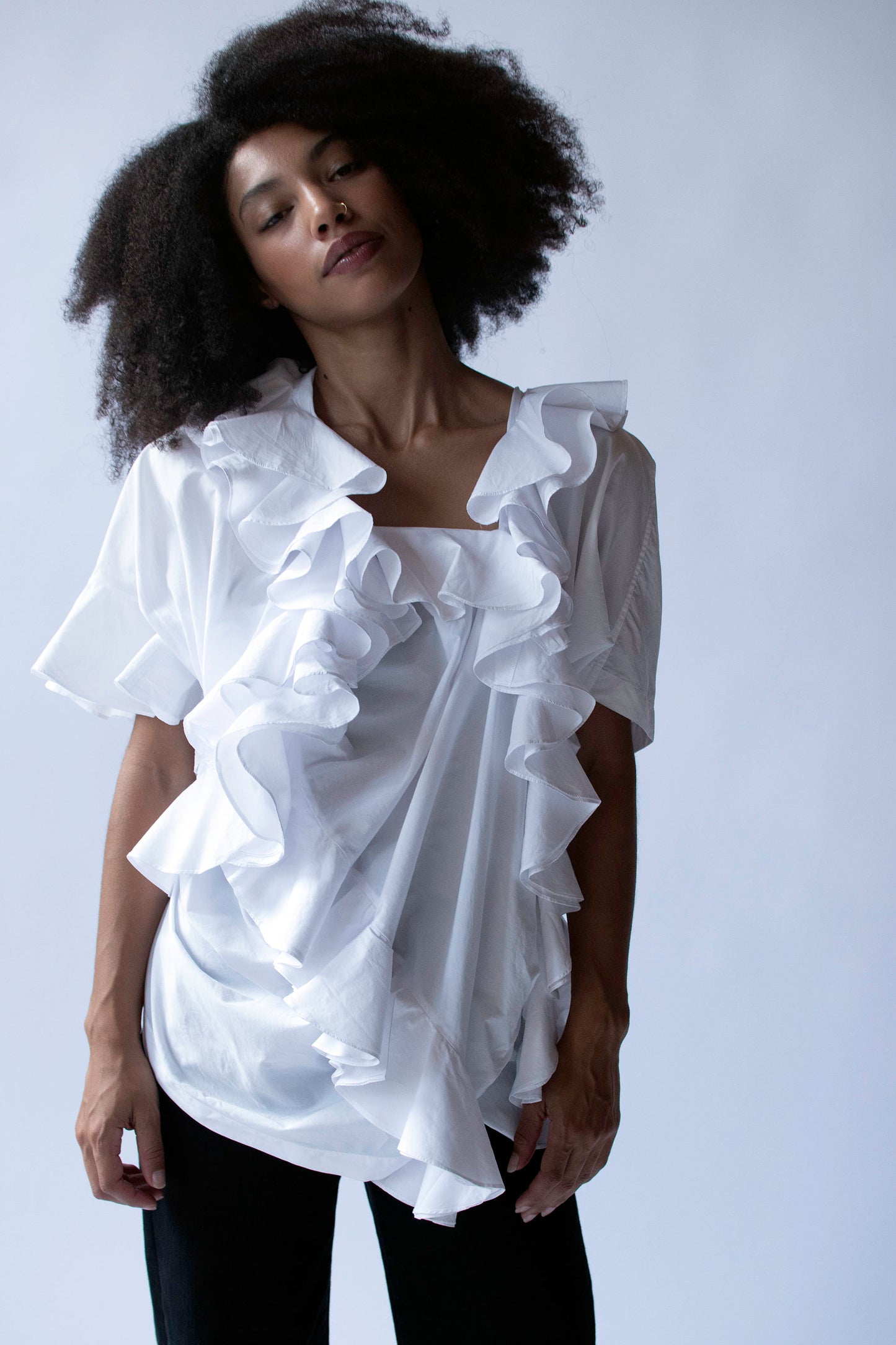 Ruffled White top | Junya Watanabe Comme des Garcons SS 2007