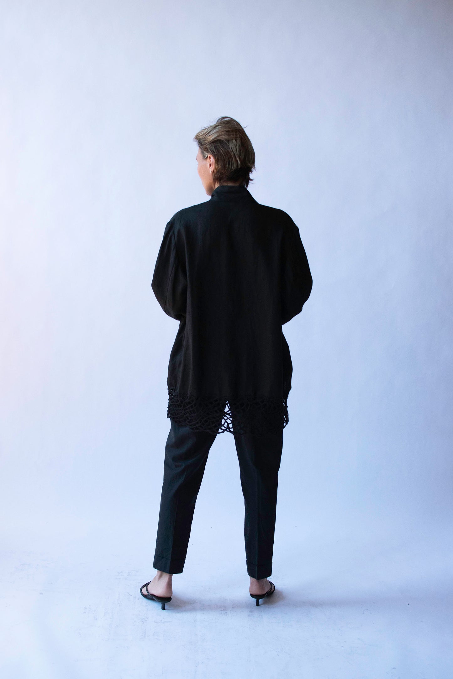 Black Linen Jacket | Romeo Gigli 1994