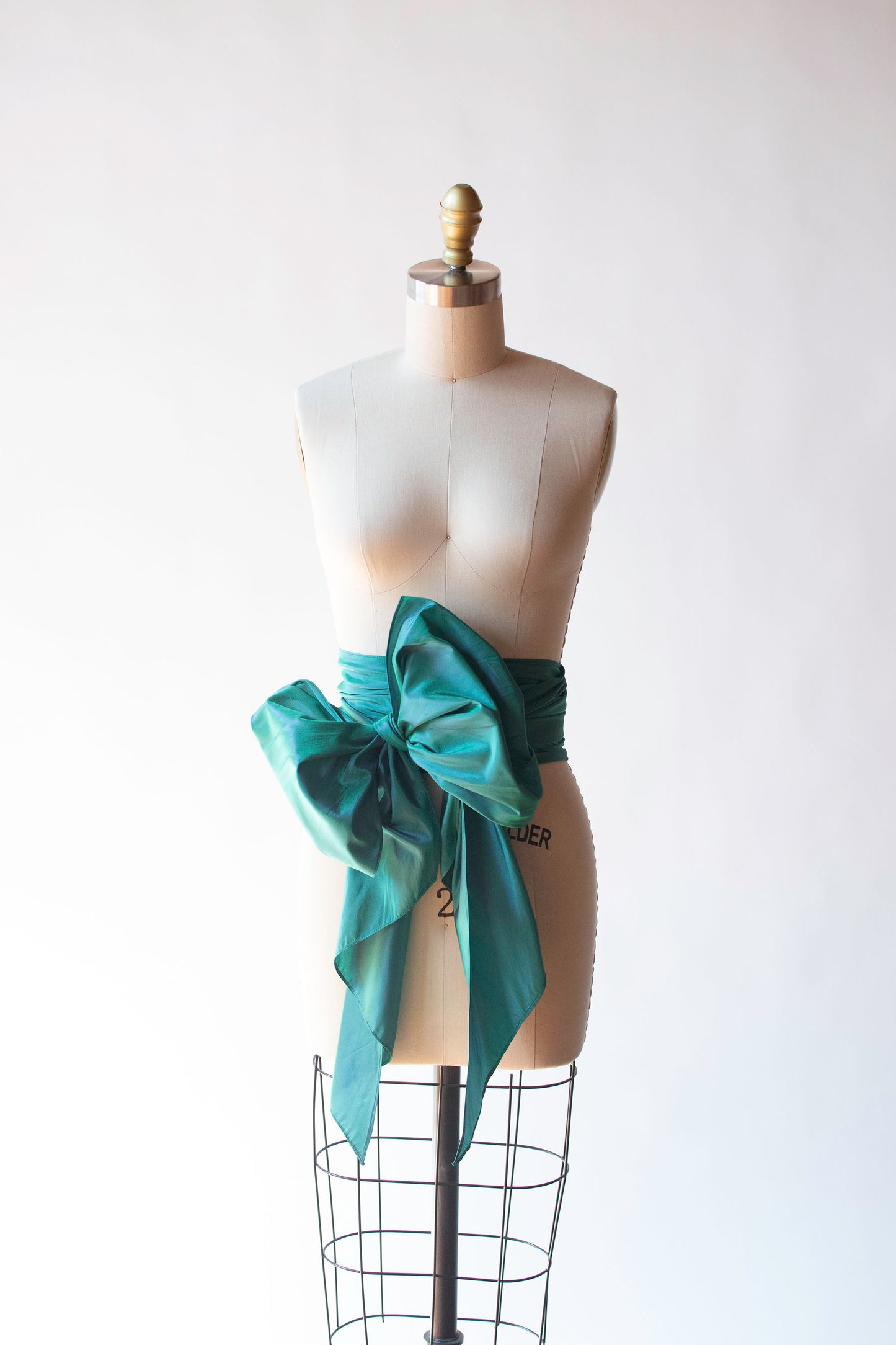 Iridescent Silk Wrap Top / Sash