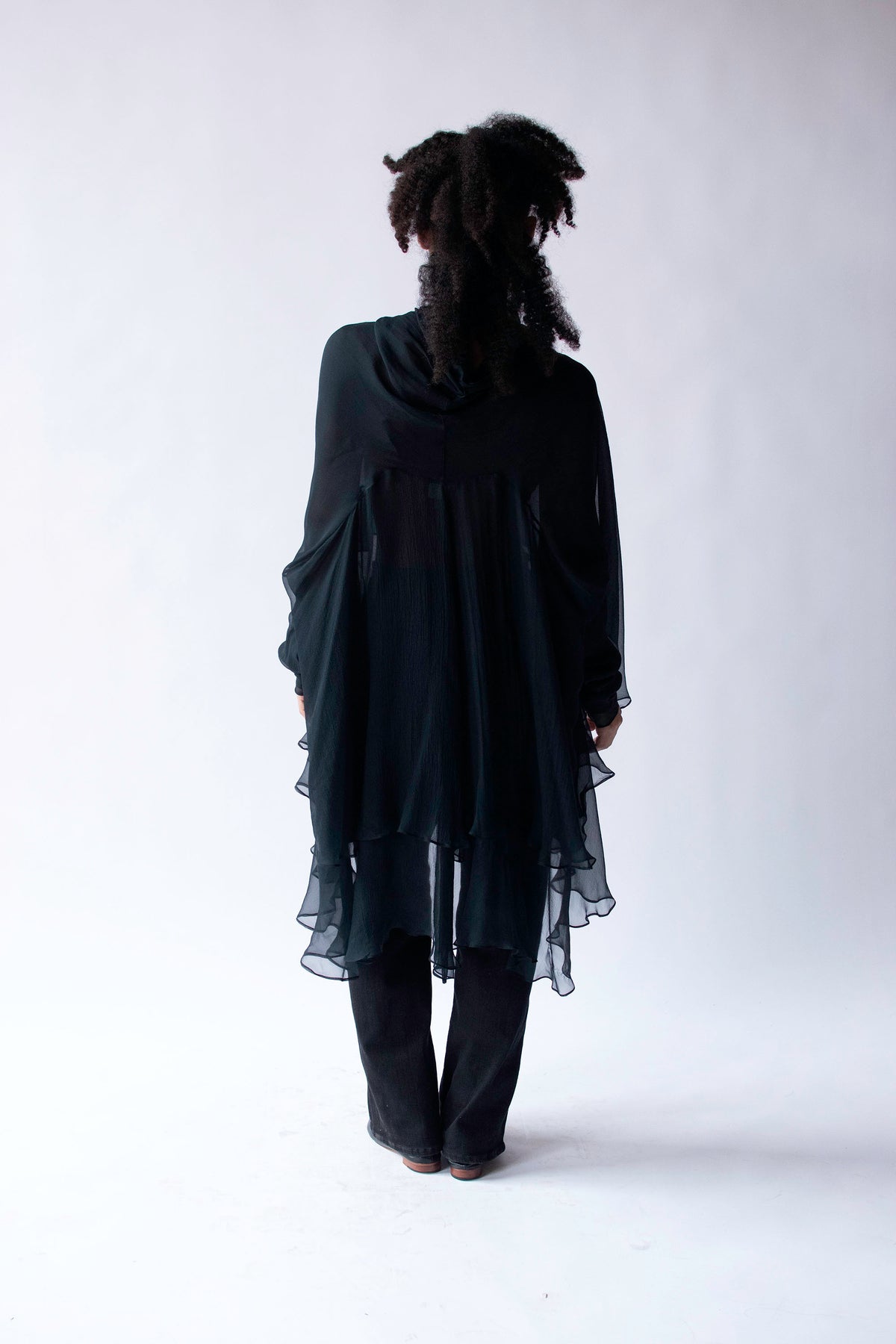 1990s Black Chiffon Top | Complice by Dolce & Gabbana