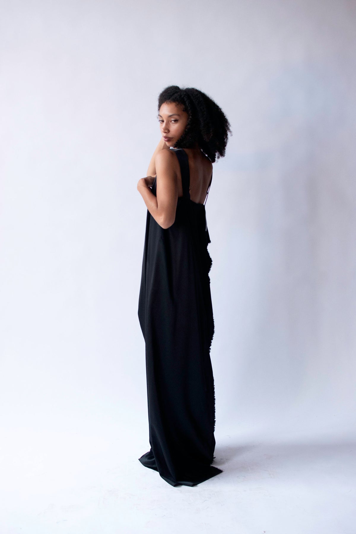 Black Draped Dress | Rozae Nichols