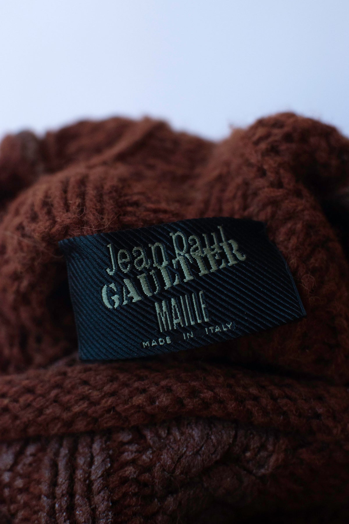 Brown Cable Knit Sweater | Jean Paul Gaultier