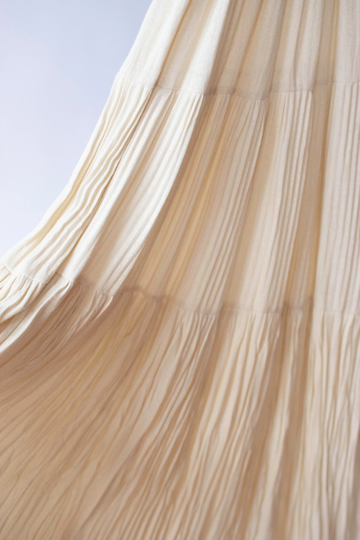 Pleated Cream Skirt | Moschino Nature Friendly Garment AW 1994