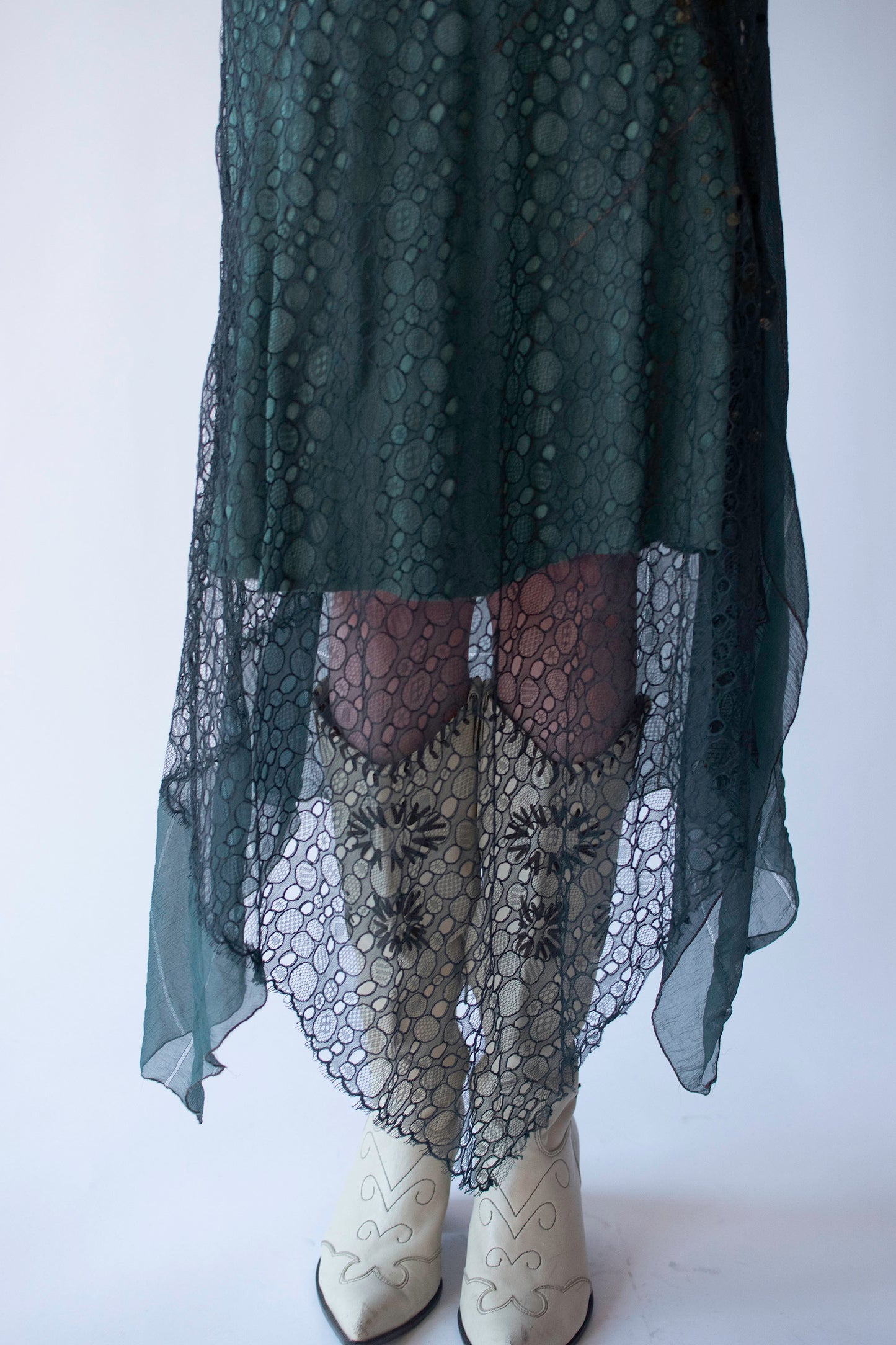 Teal Chiffon Dress | Rozae Nichols