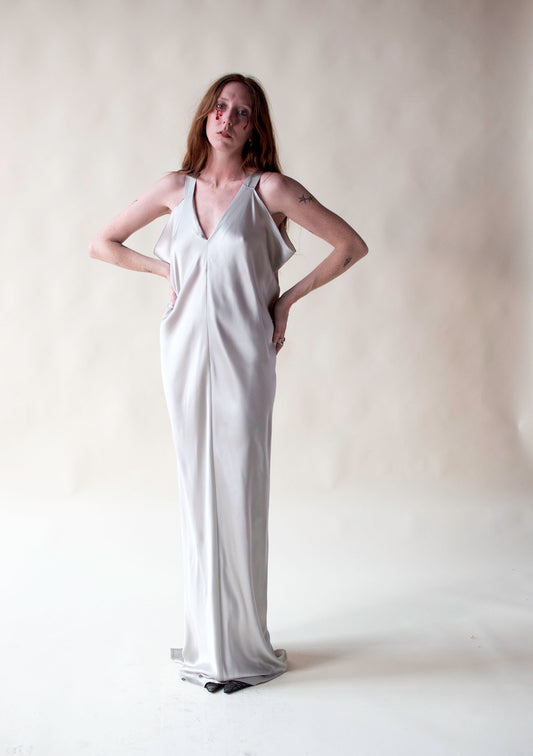 Dove Gray Silk Dress | Alberta Ferretti