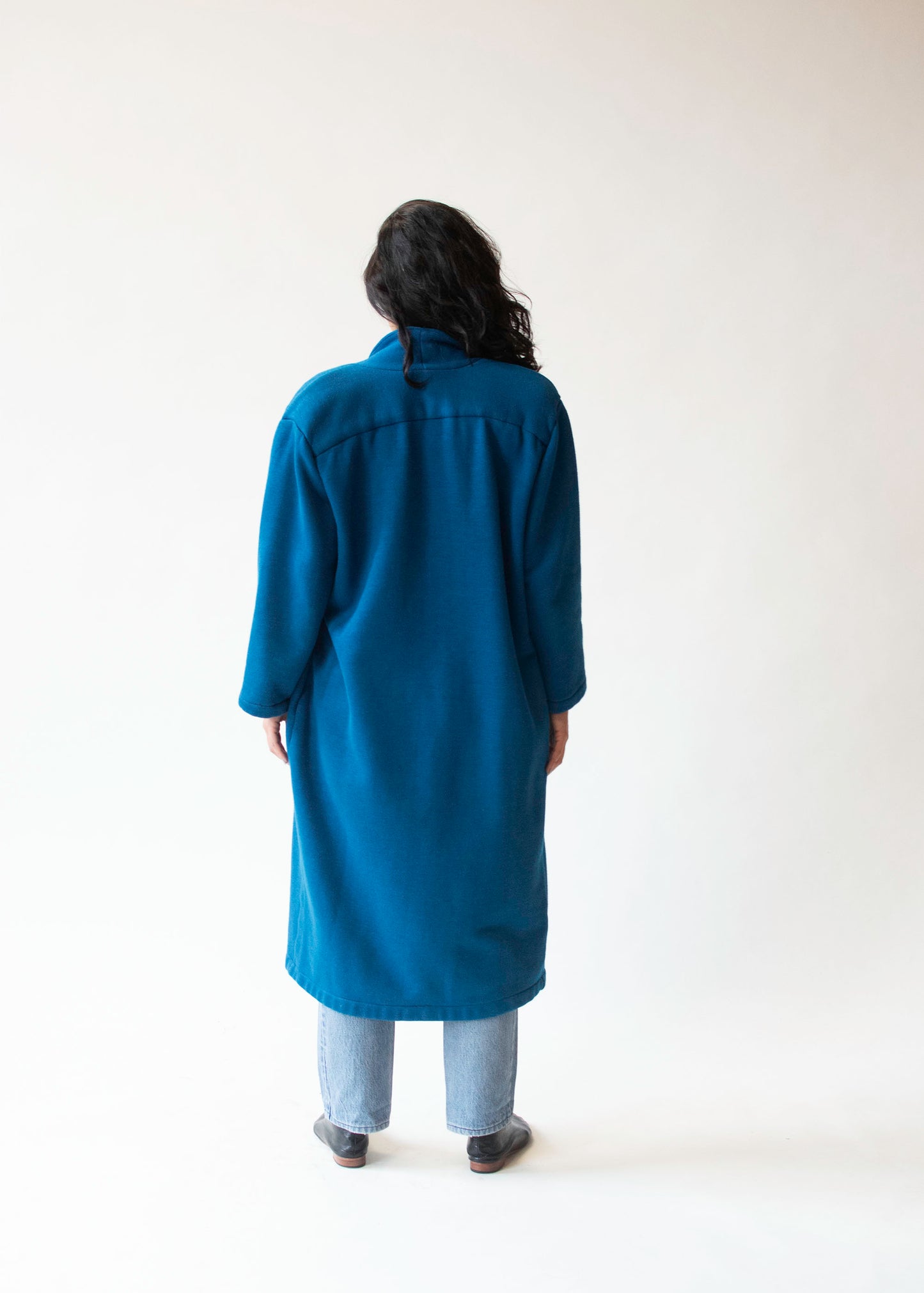 1980s Blue Sweatshirt Coat | Norma Kamali