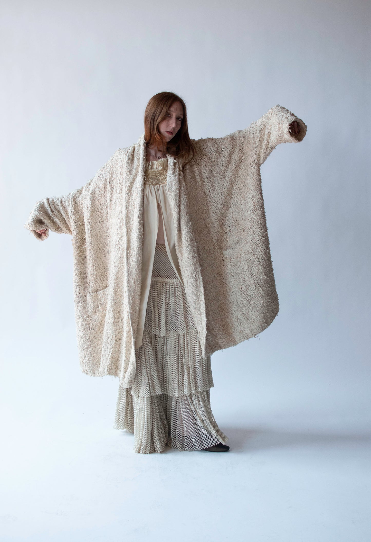 Woven Silk Coat | Romeo Gigli for Callaghan