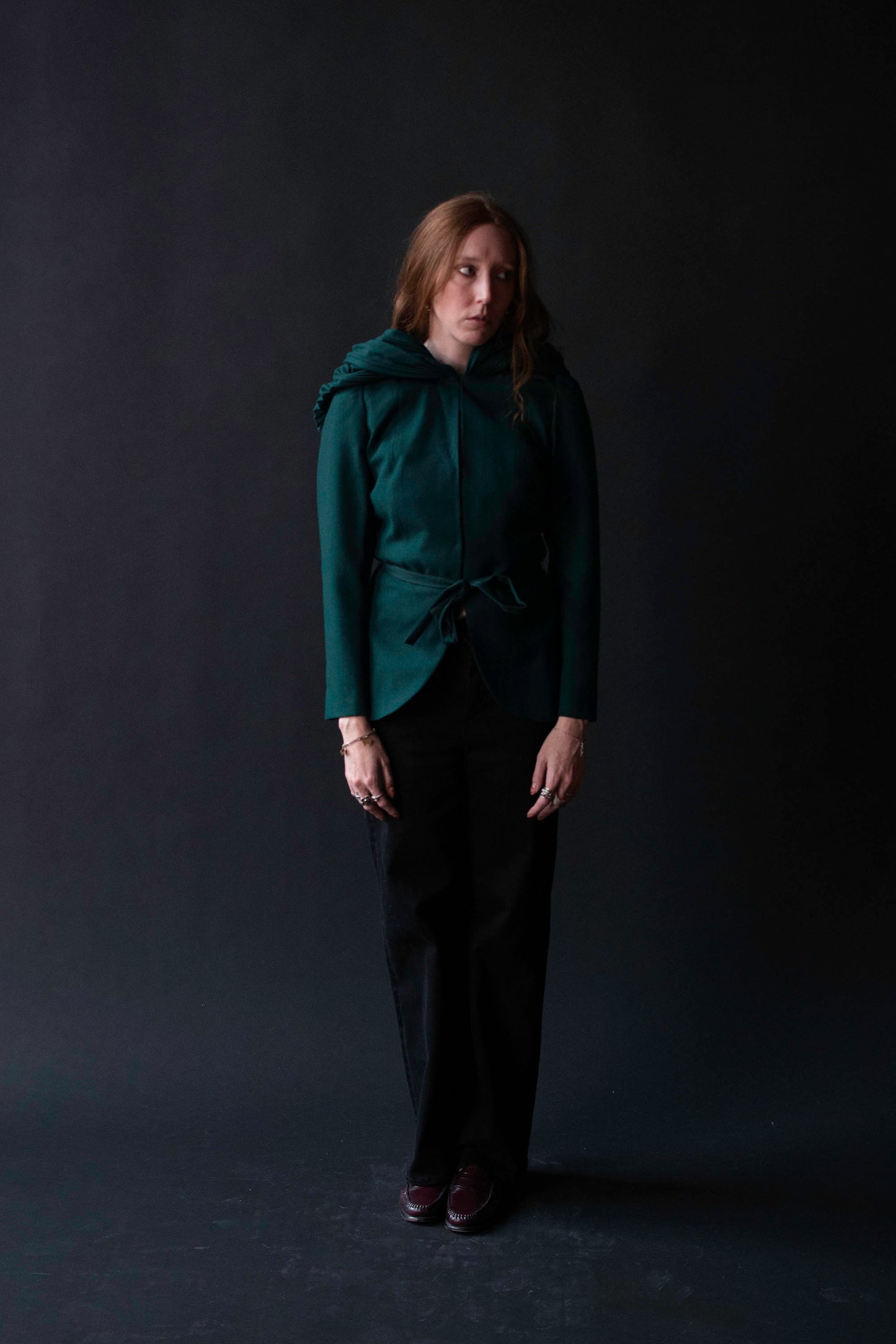 Hooded Green Jacket | Thea Porter