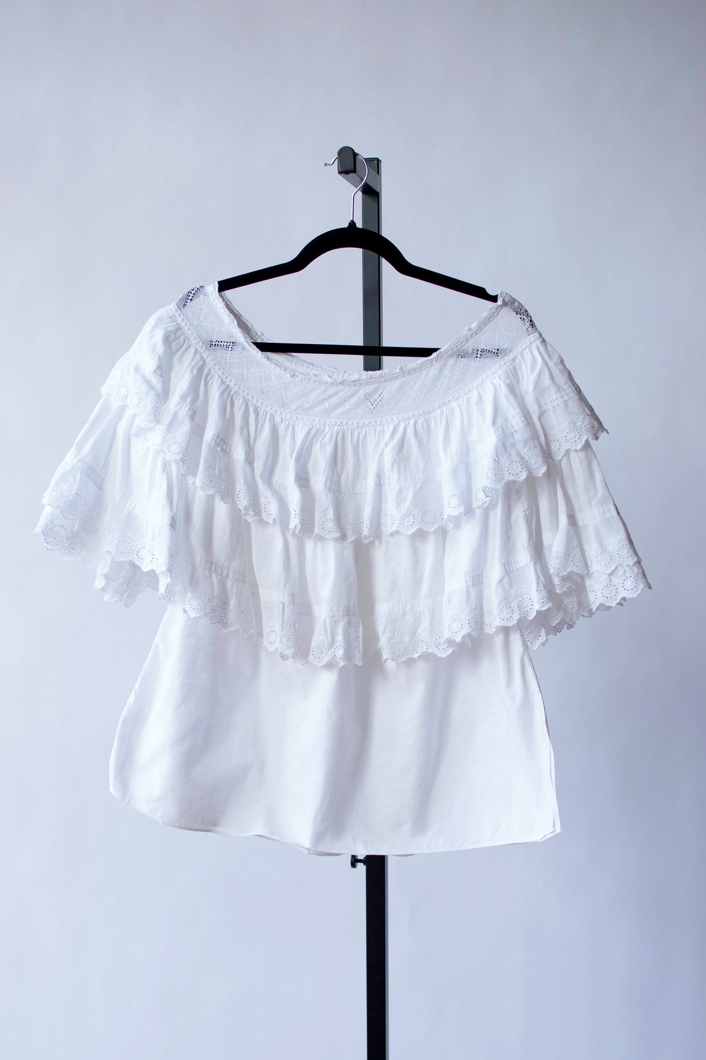 Ruffled White Shirt