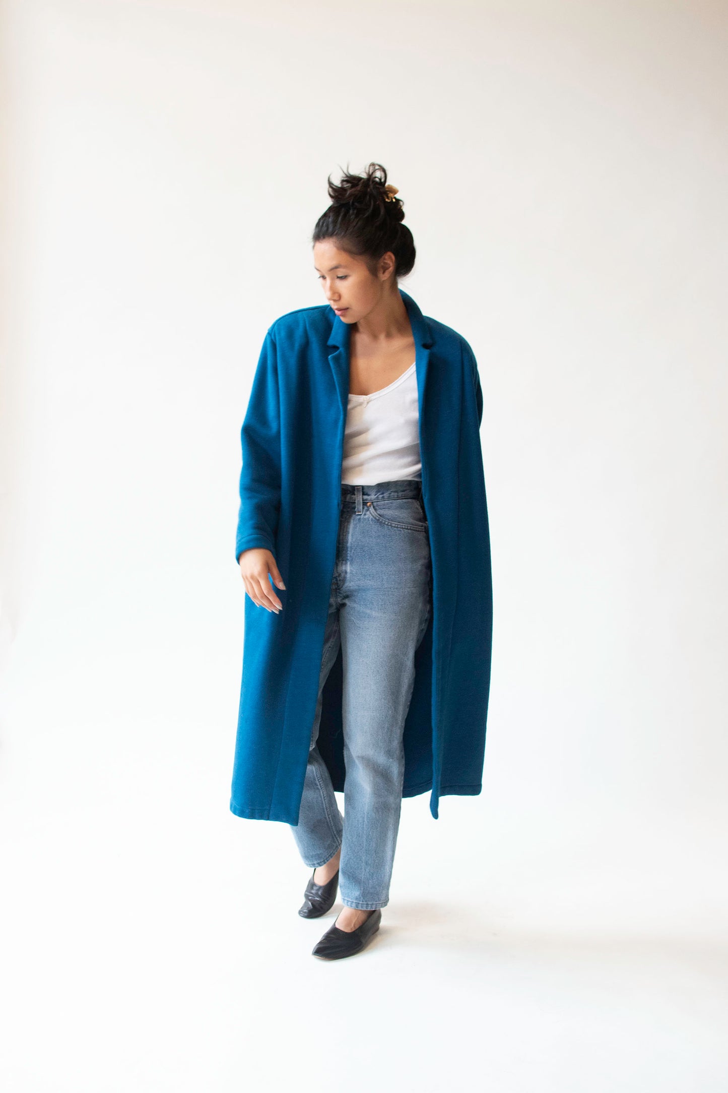 1980s Blue Sweatshirt Coat | Norma Kamali