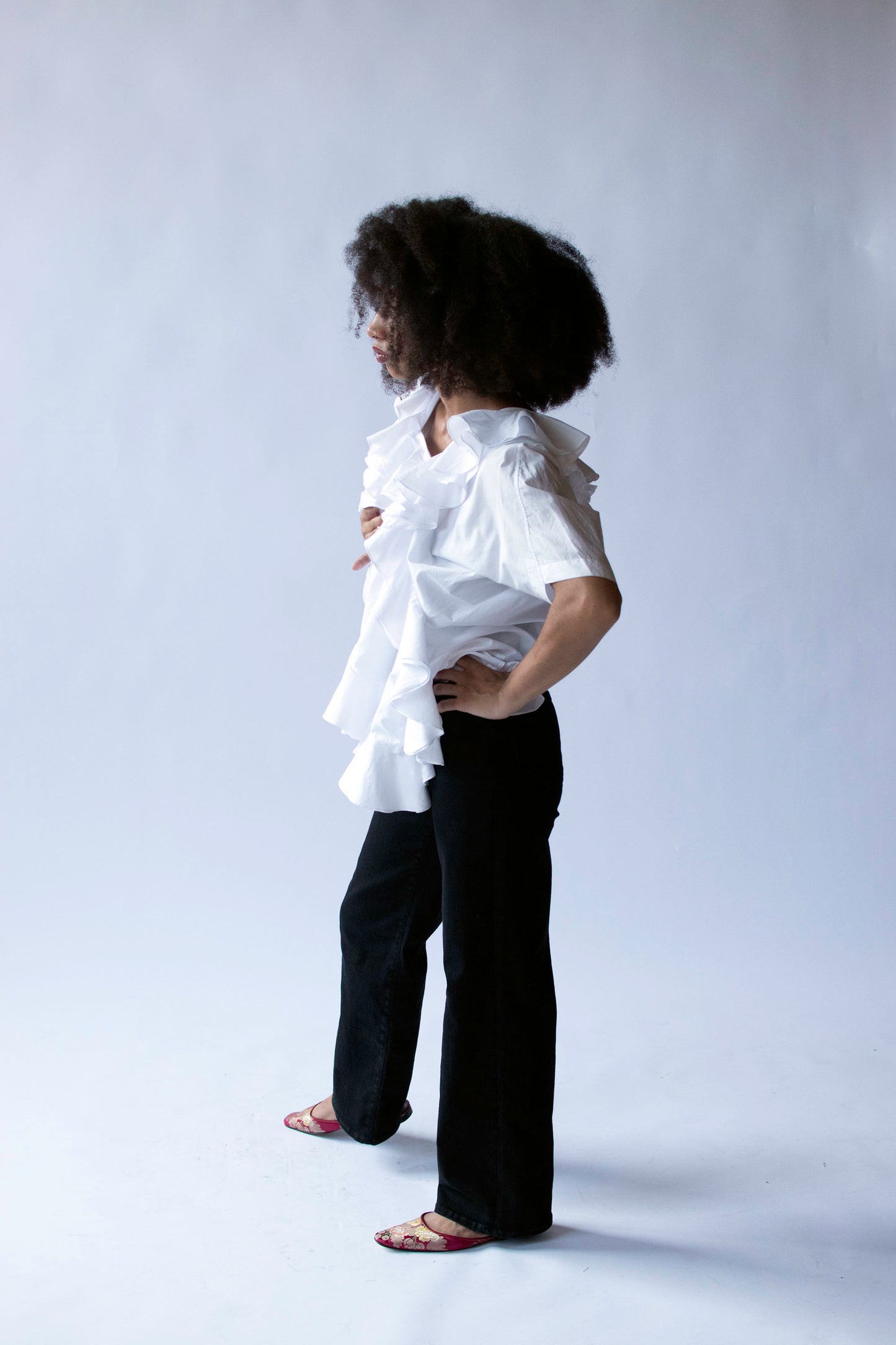 Ruffled White top | Junya Watanabe Comme des Garcons SS 2007