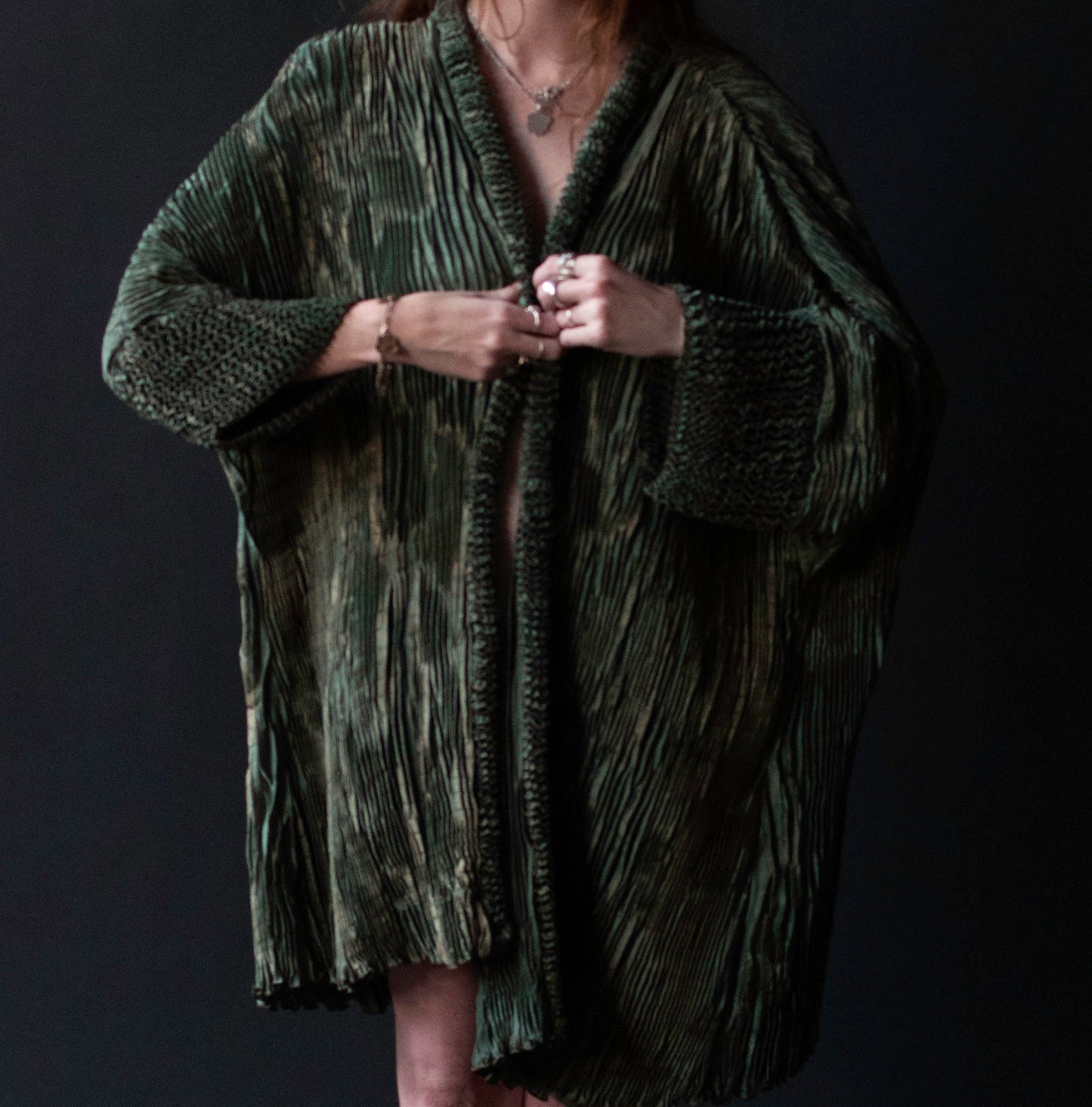 Pleated Green Jacket | Justine Limpus Parish