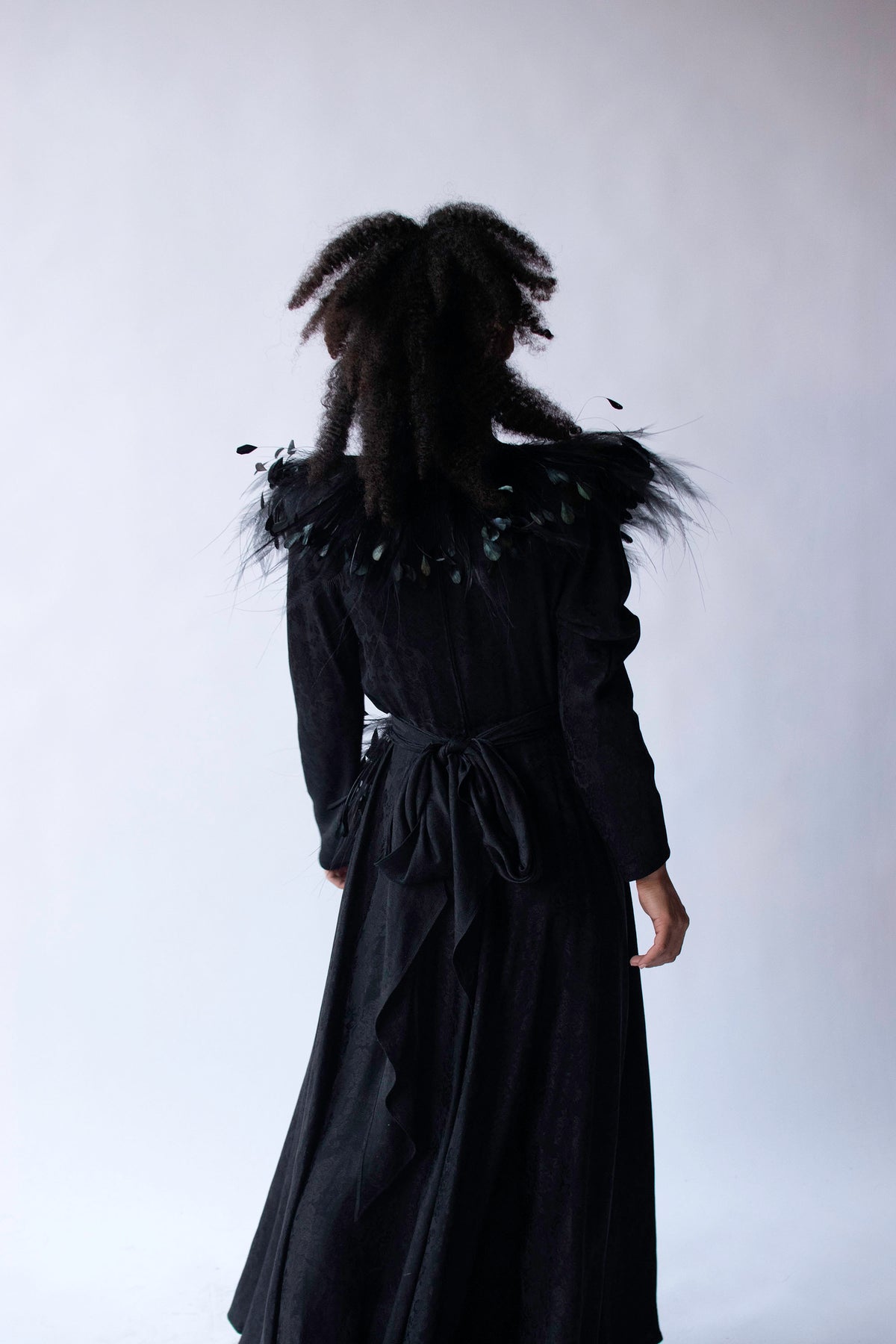 Feather Trim Silk Dress | Nina Ricci