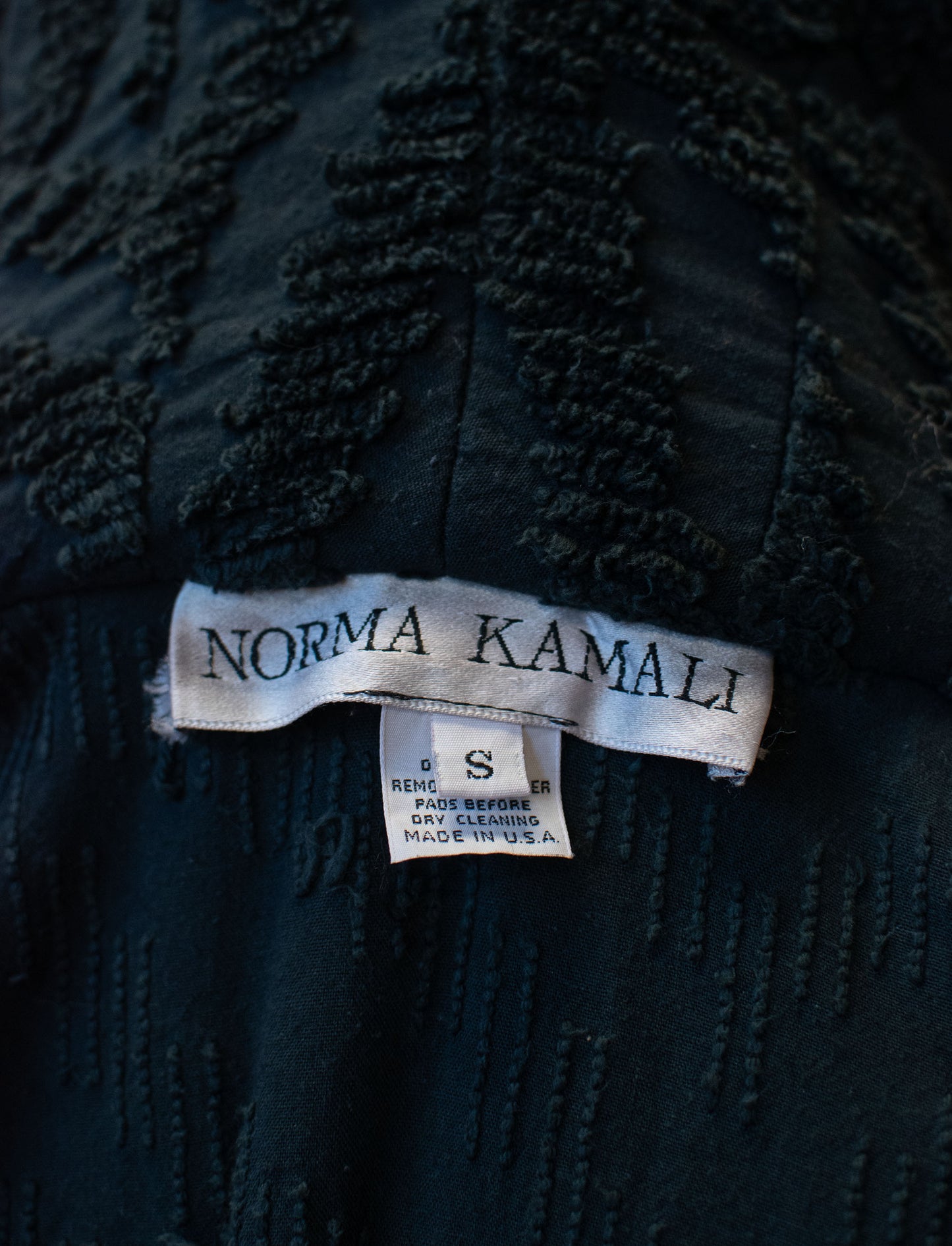 1980s Chenille Shawl Collar Coat | Norma Kamali